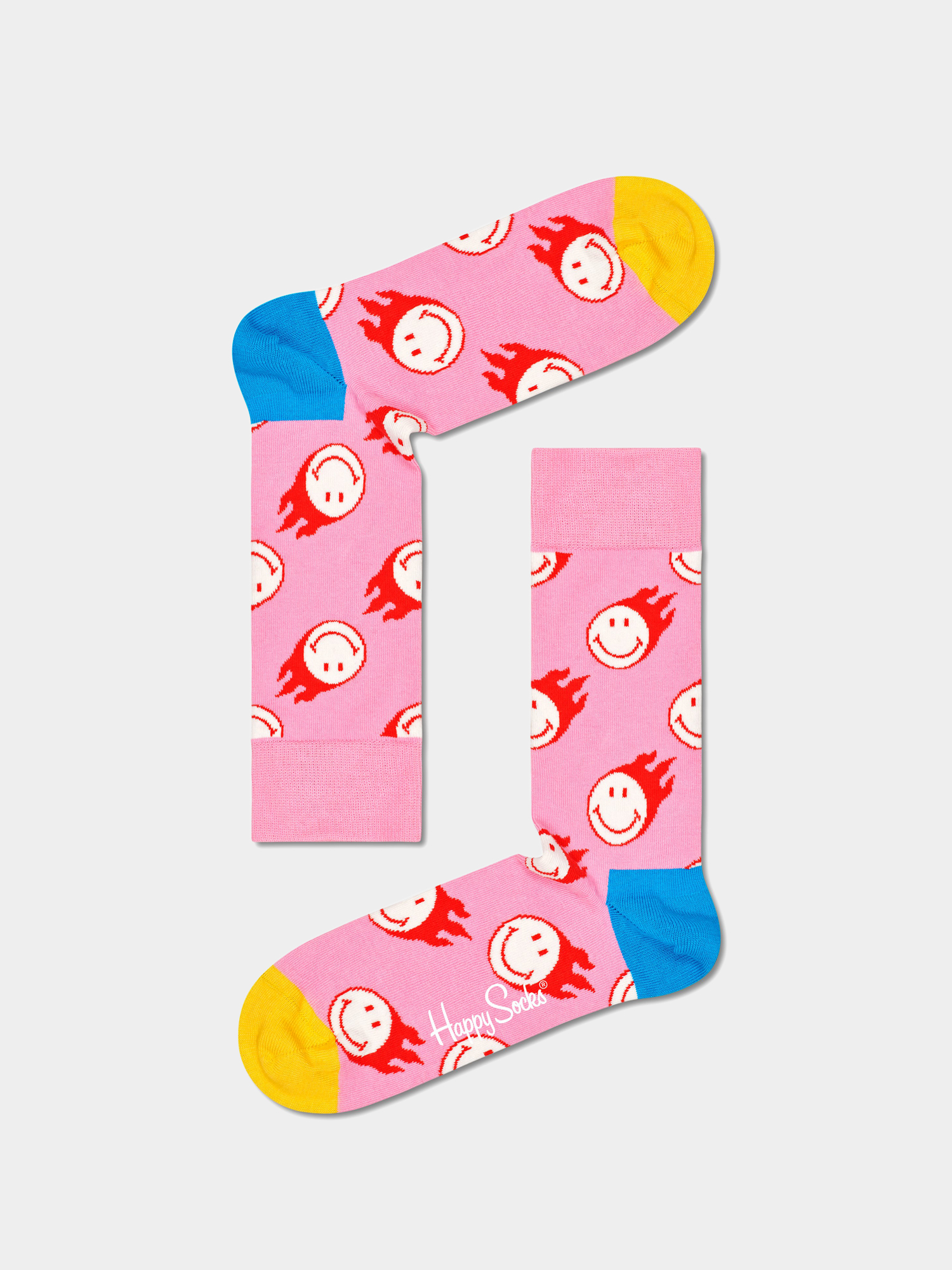 Skarpetki Happy Socks Flaming Smiley (pink)