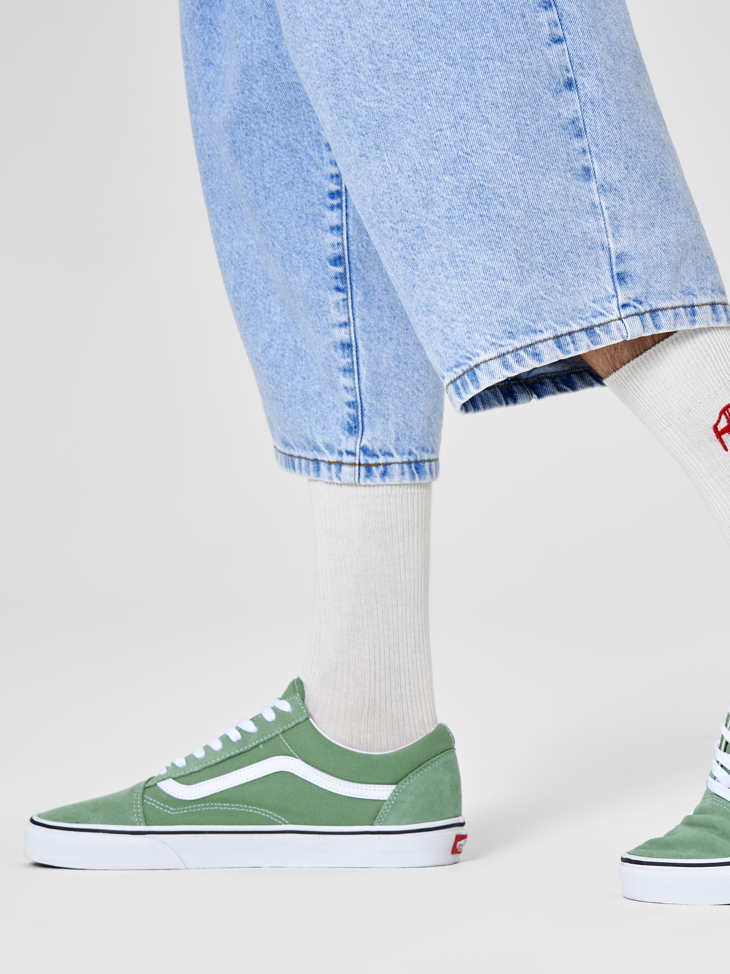 Skarpetki Happy Socks Ribbed Embroidery Chair (white)