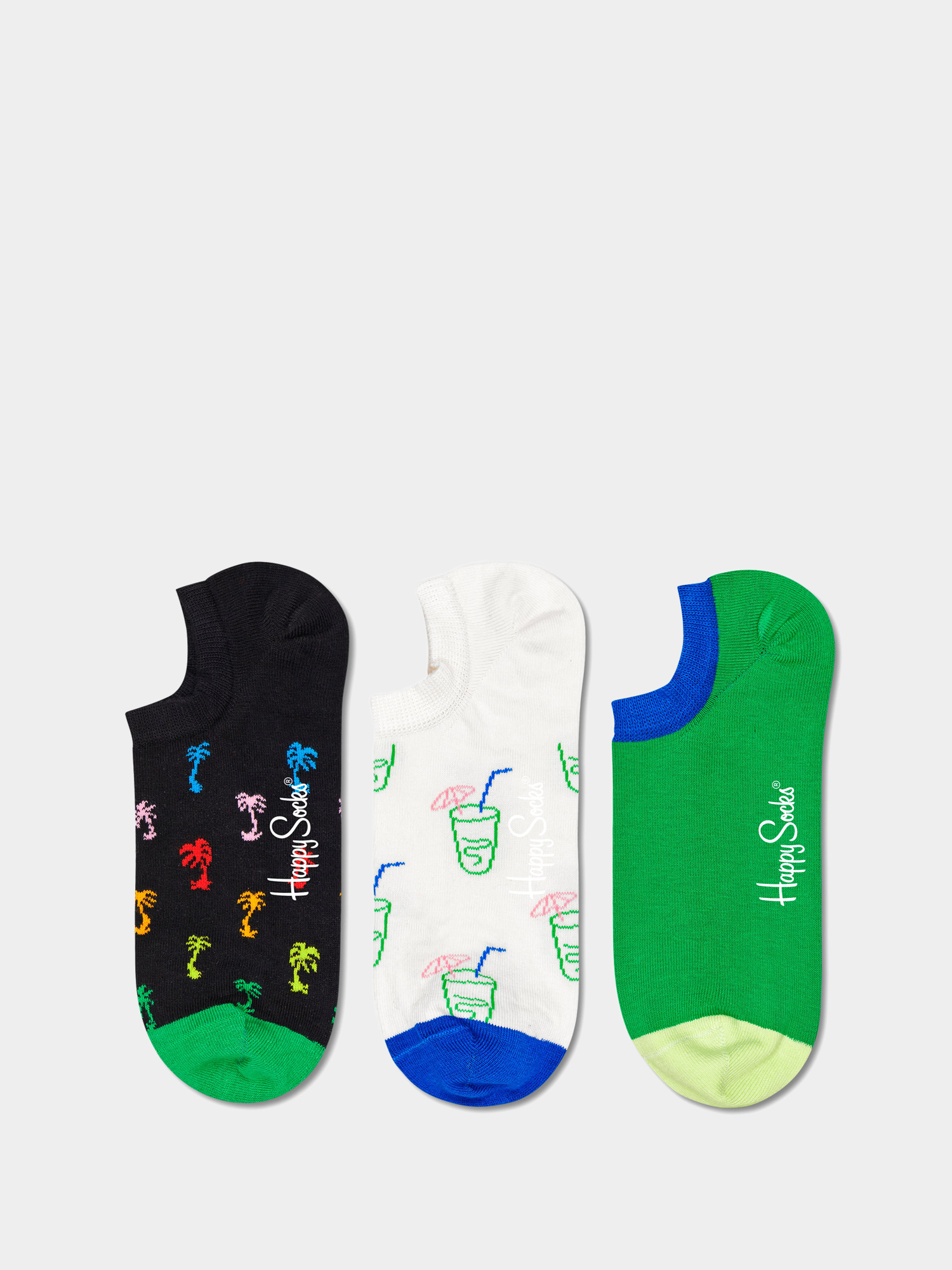 Skarpetki Happy Socks Palm No Show 3Pk (multi)