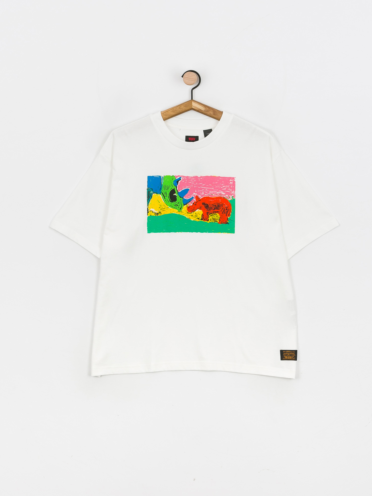 T-shirt Levi's® Skate Graphic Box (painted rhino white)