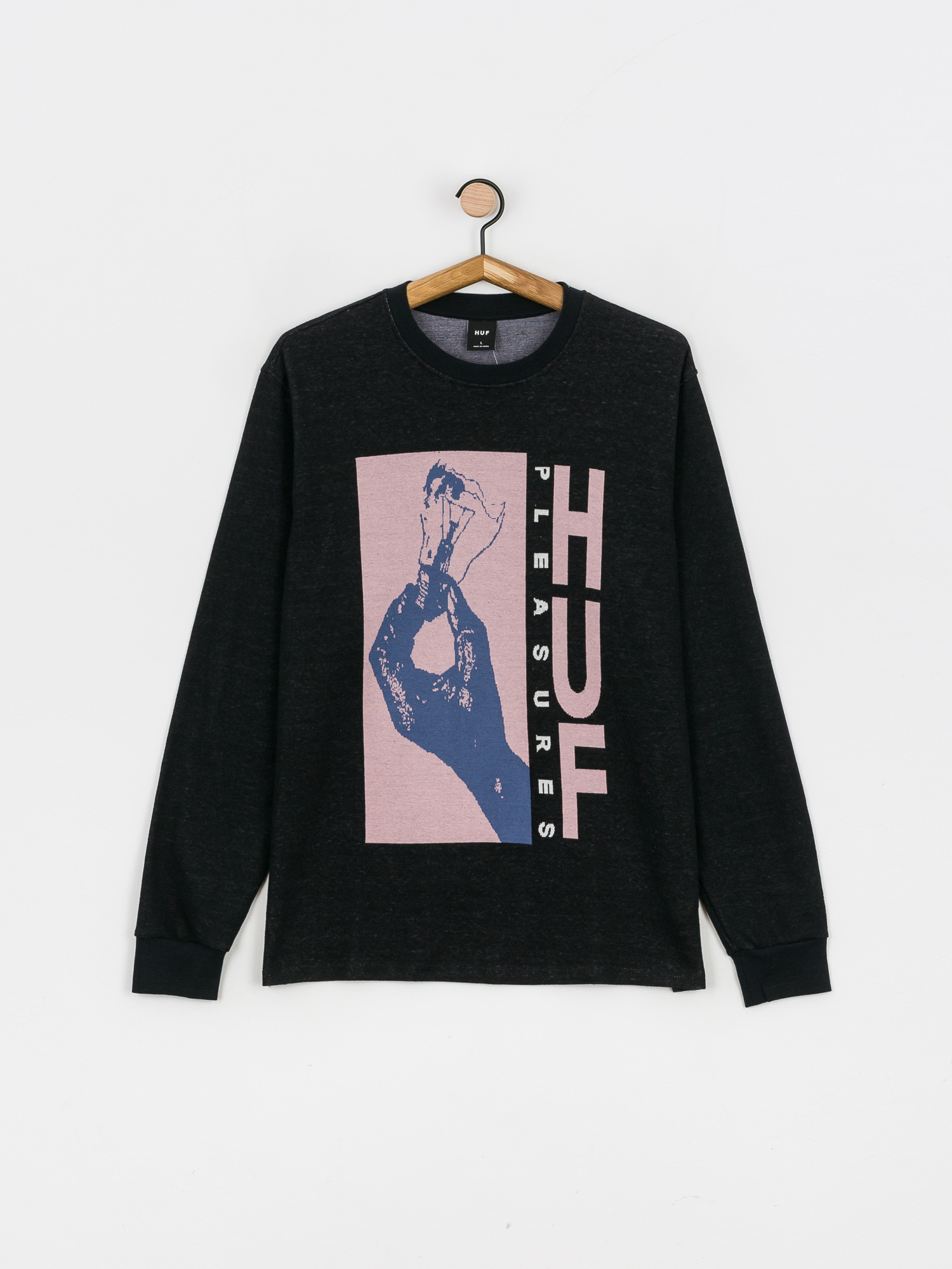 Longsleeve HUF X Pleasures Light Up Jacquard (black)