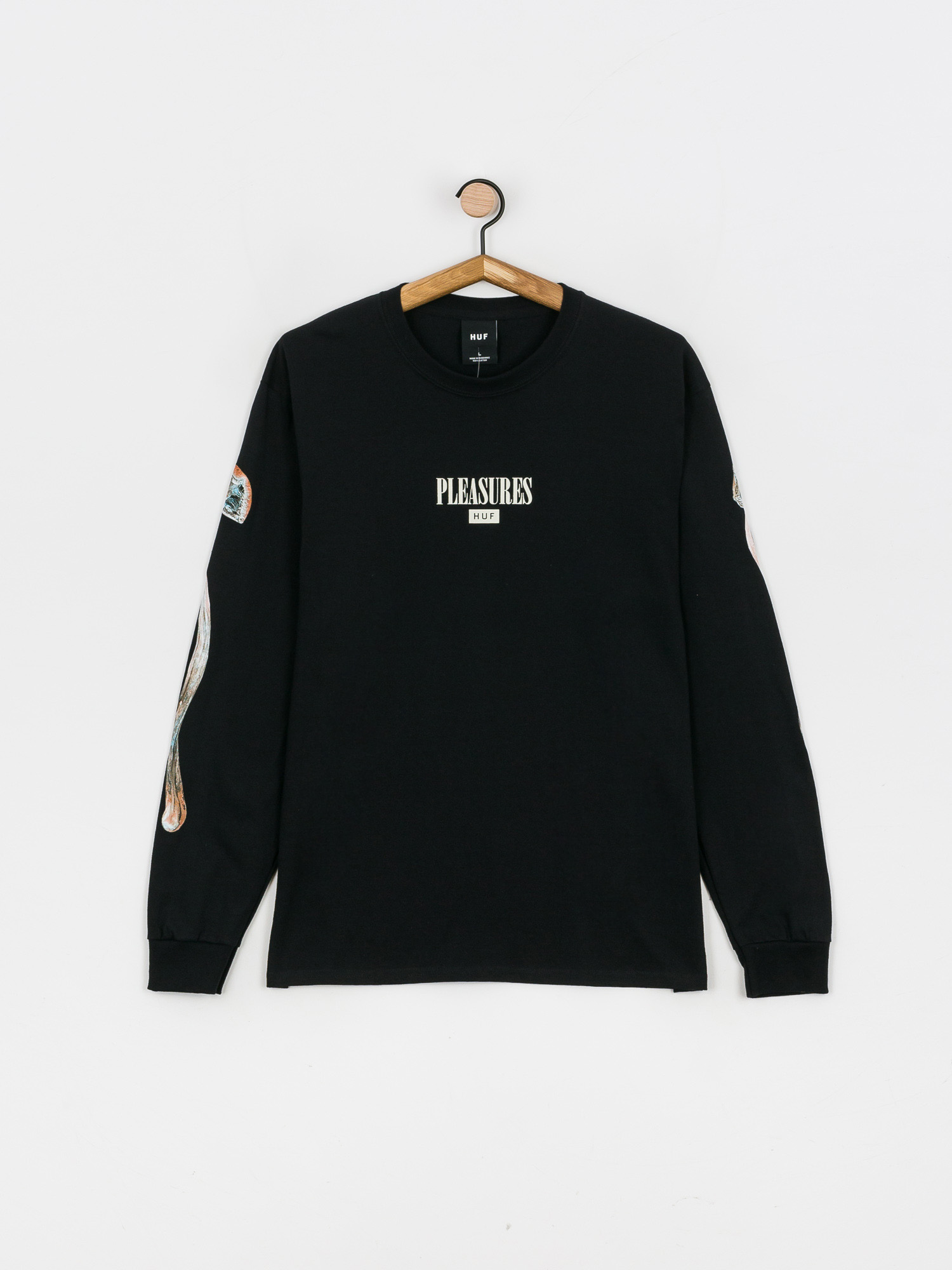 Longsleeve HUF X Pleasures Spore (black)