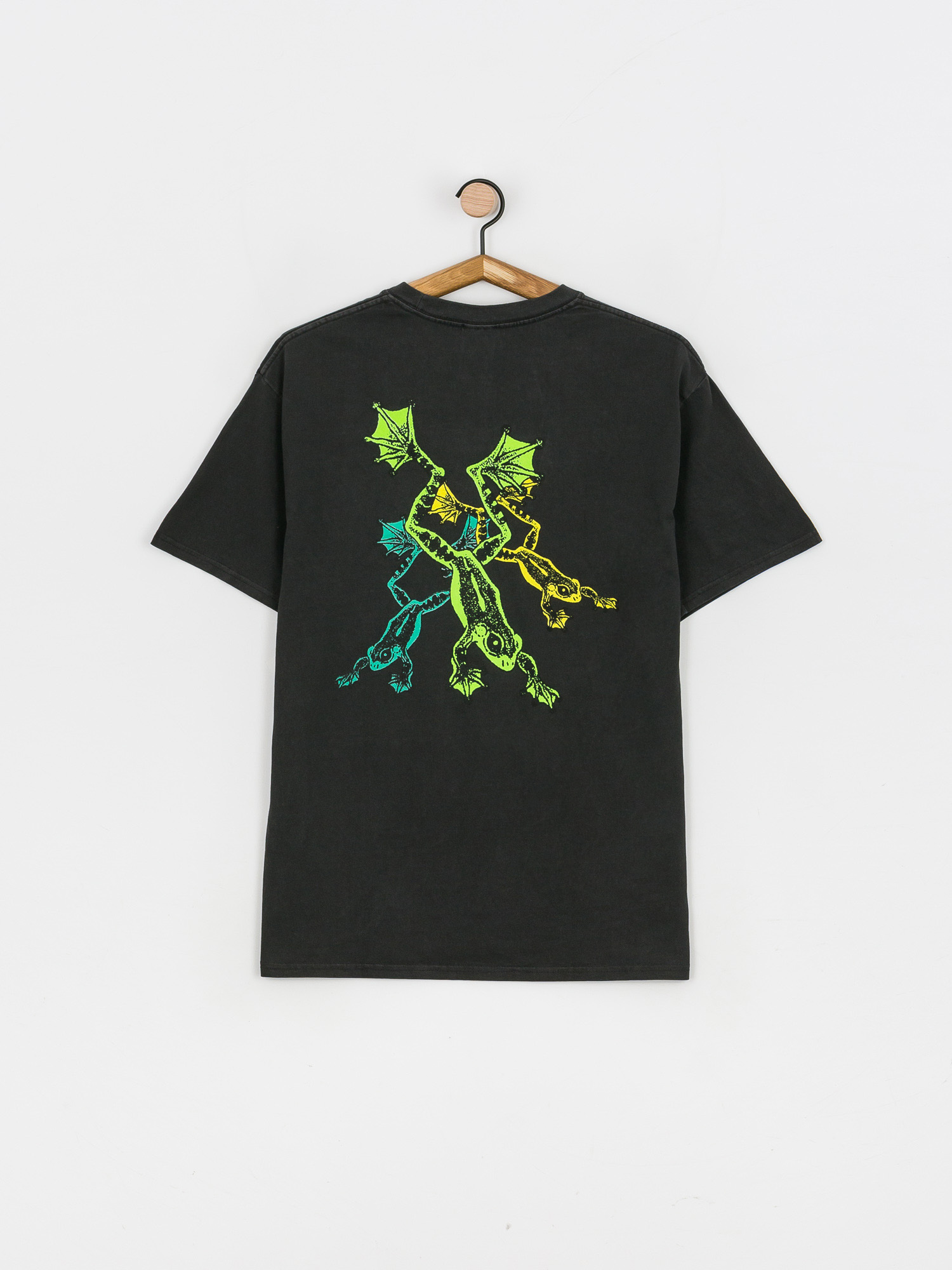 T-shirt HUF X Pleasures Cane Washed (washed black)