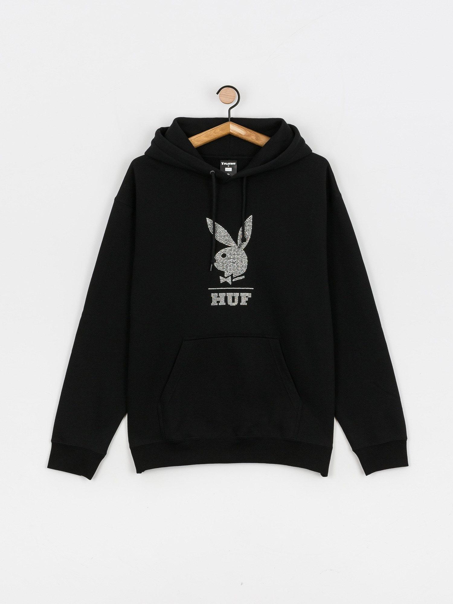 Bluza z kapturem HUF X Playboy Rhinestone HD (black)