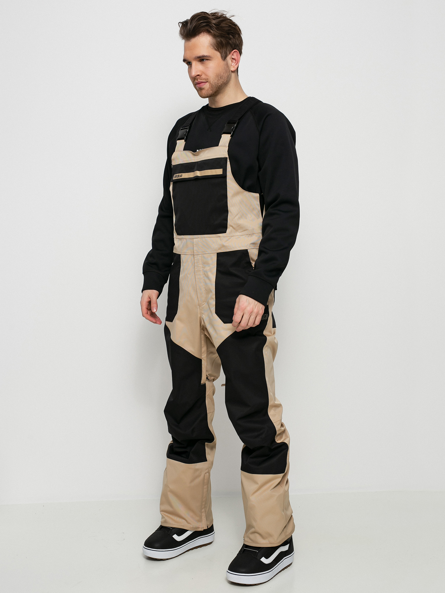 Męskie Spodnie snowboardowe ThirtyTwo Basement Bib (khaki)