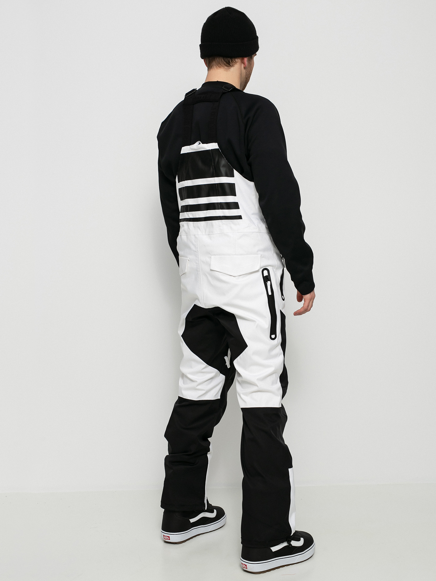 Męskie Spodnie snowboardowe ThirtyTwo Spring Break Bib (white/black)