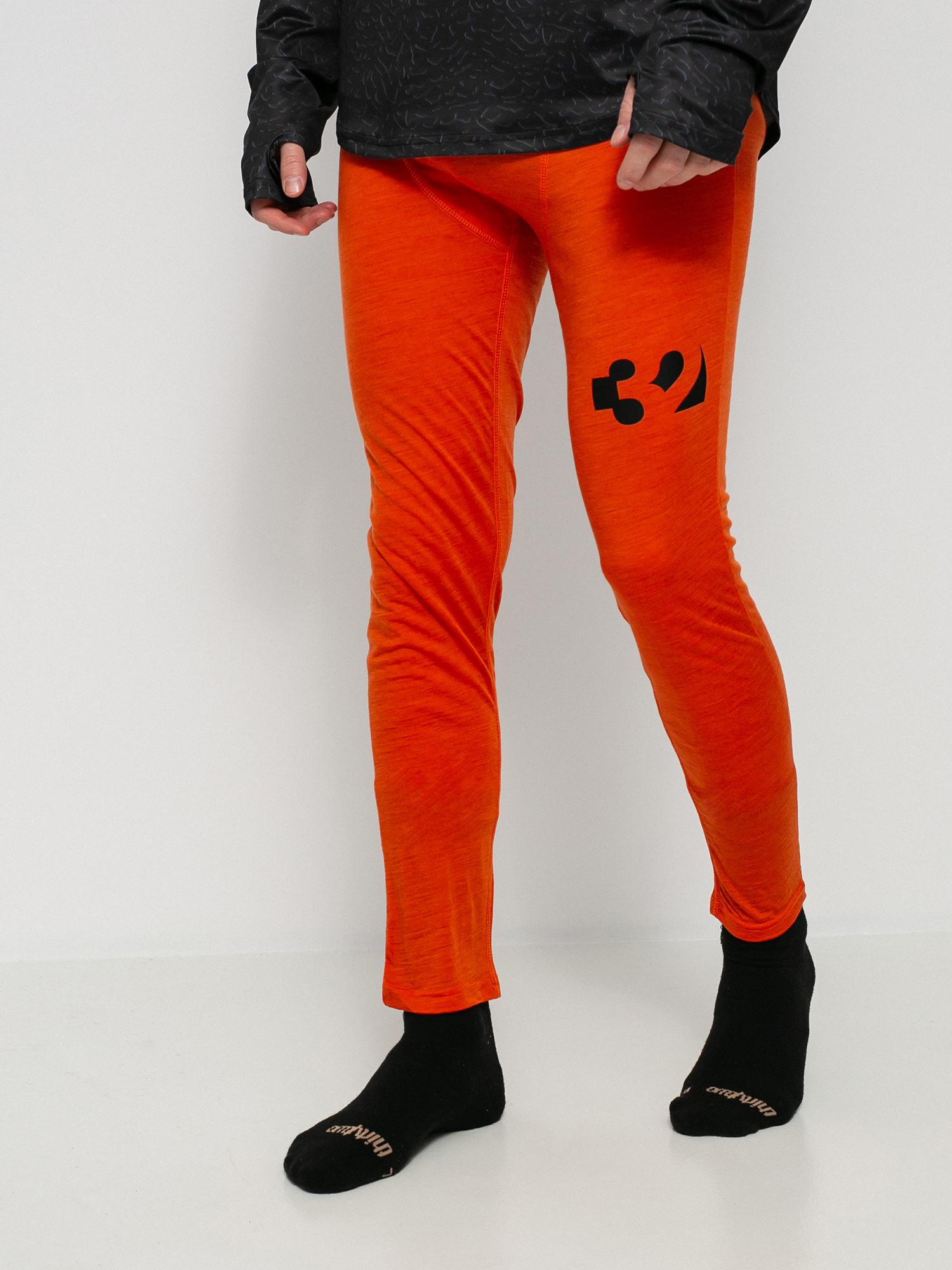 Męskie Legginsy aktywne ThirtyTwo Ridelite Merino Pant (orange)