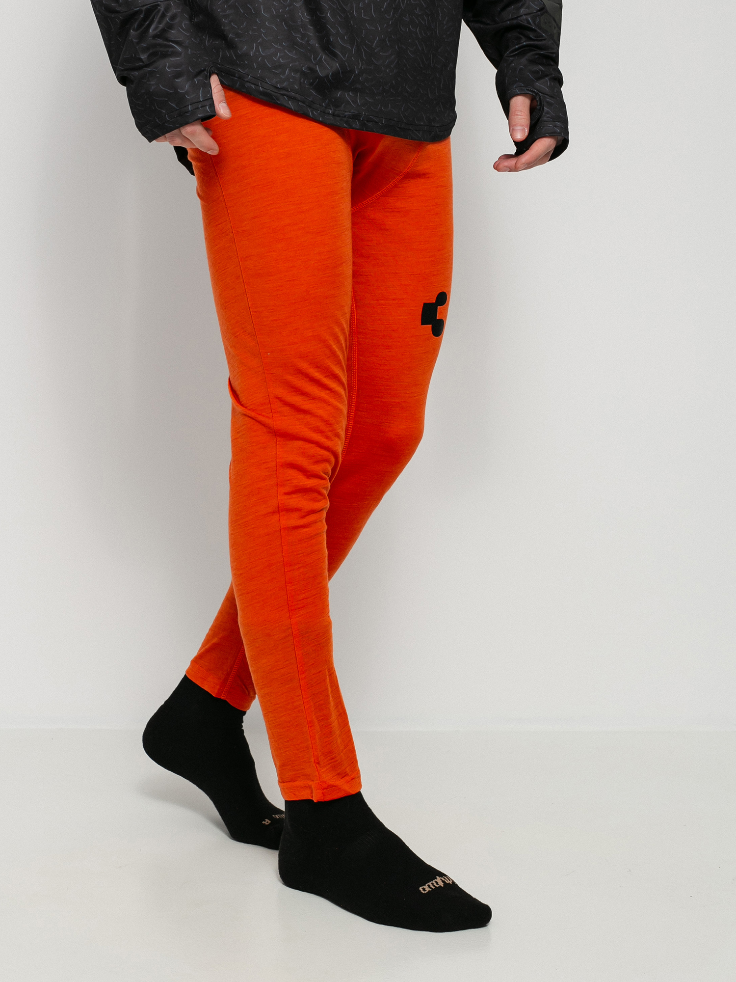 Męskie Legginsy aktywne ThirtyTwo Ridelite Merino Pant (orange)