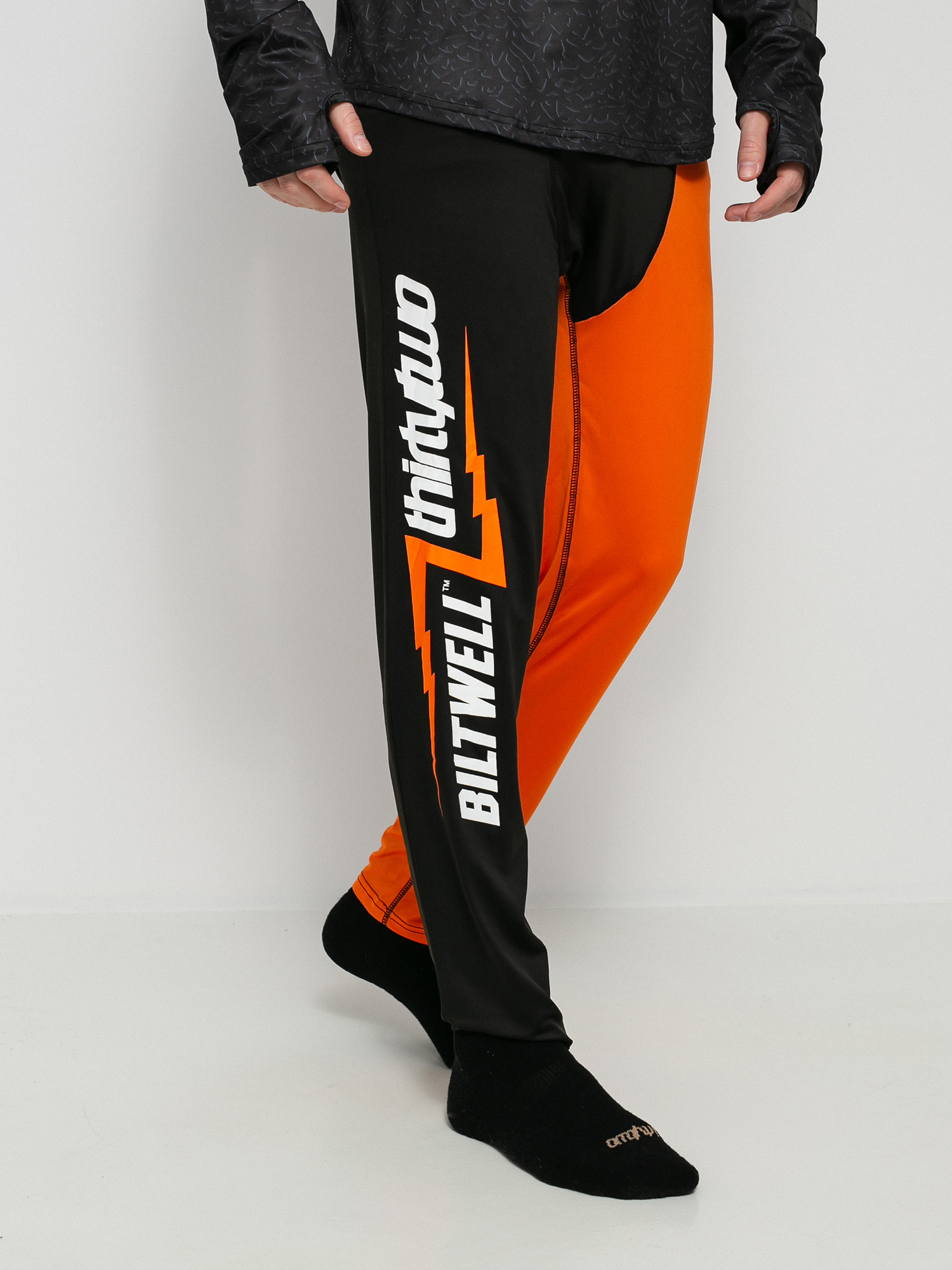 Męskie Legginsy aktywne ThirtyTwo Ridelite Pant (black/orange)