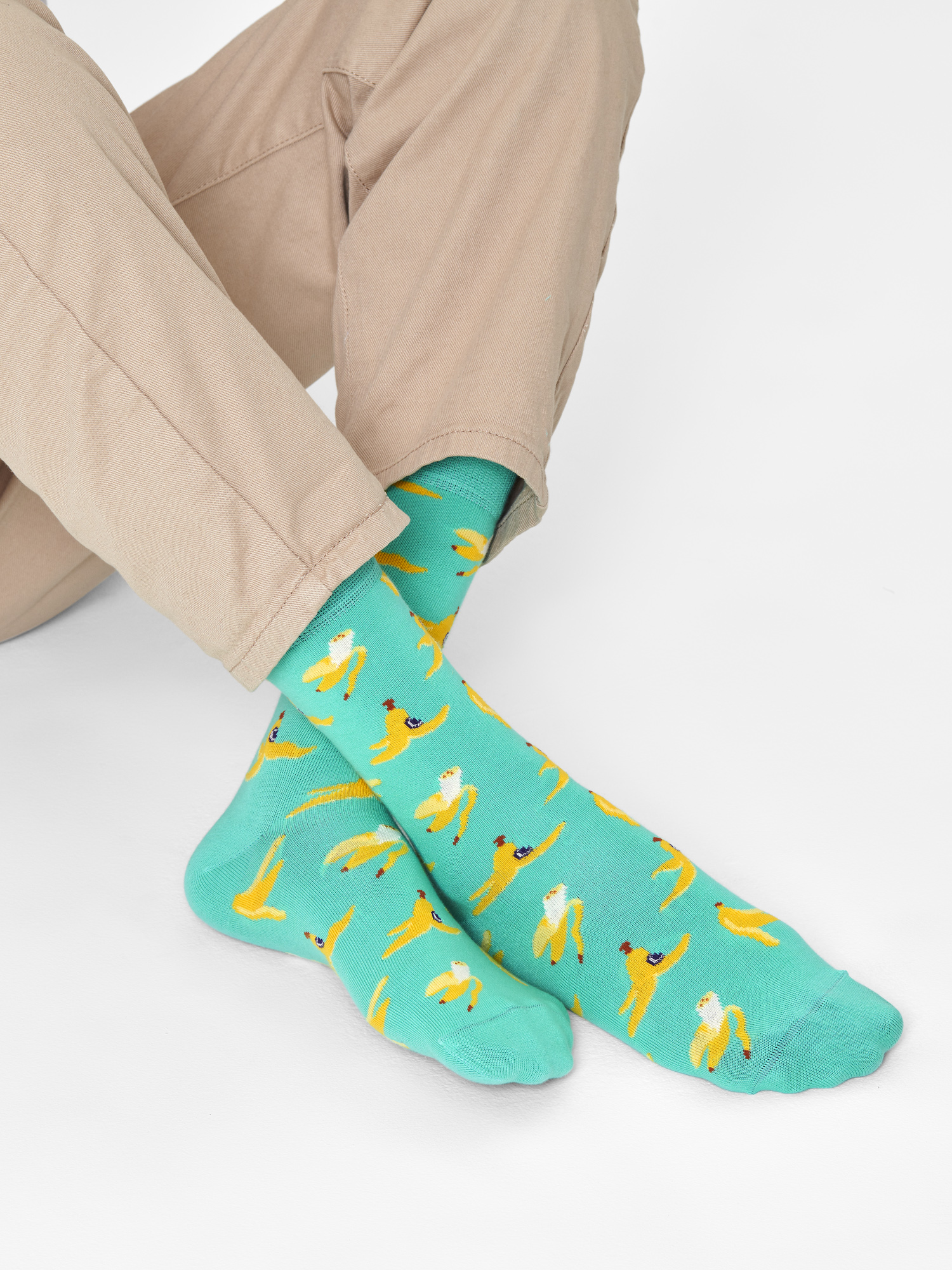 Skarpetki Happy Socks Banana Break (mint/yellow)