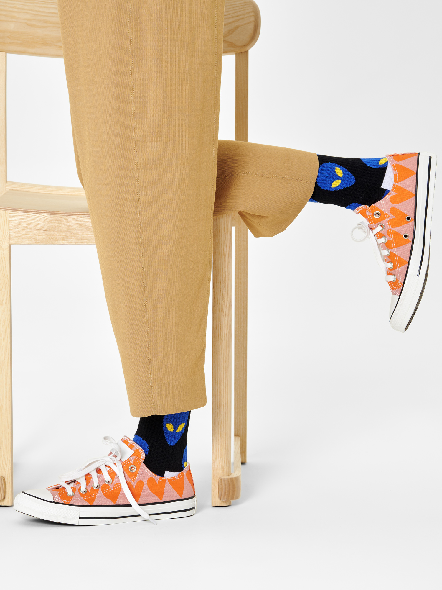 Skarpetki Happy Socks Alien Thin Crew (black/blue)
