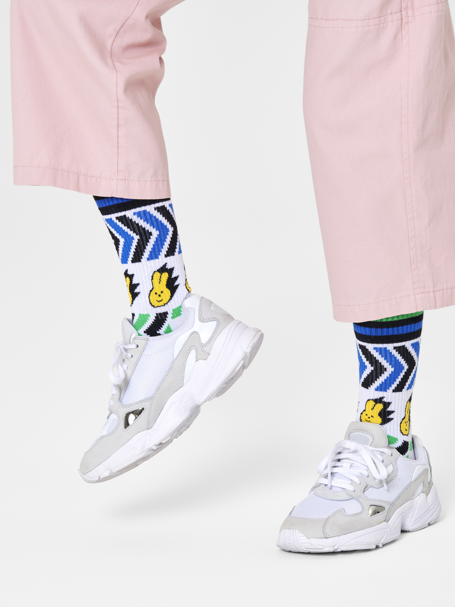 Skarpetki Happy Socks Speed Thin Crew (white/multi)