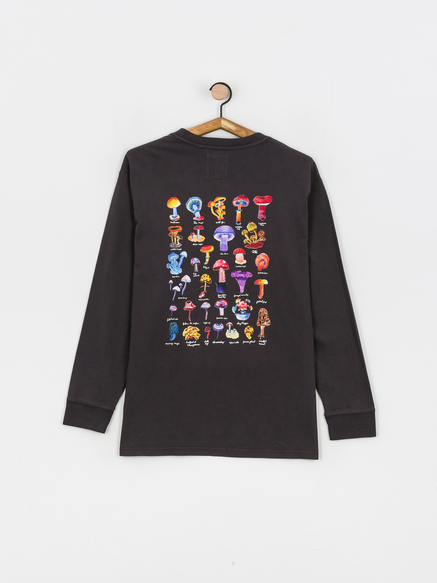 Longsleeve Element Shrooms Guide (off black)