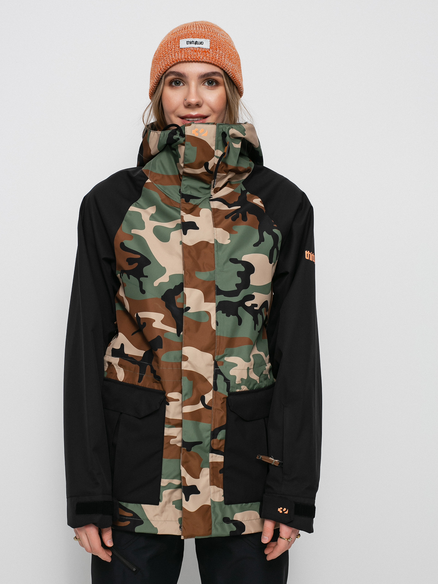 Damska Kurtka snowboardowa ThirtyTwo Ava (black/camo)