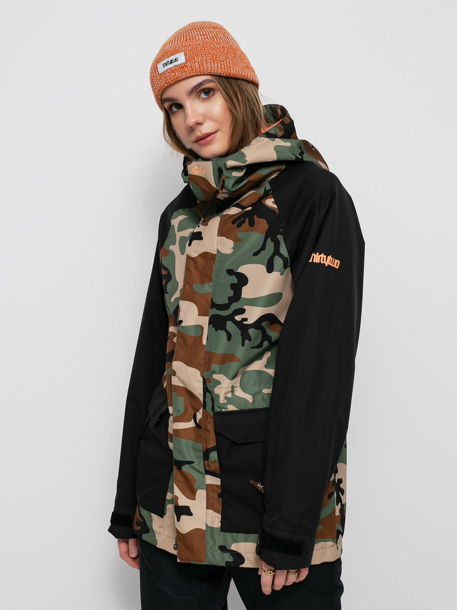 Damska Kurtka snowboardowa ThirtyTwo Ava (black/camo)