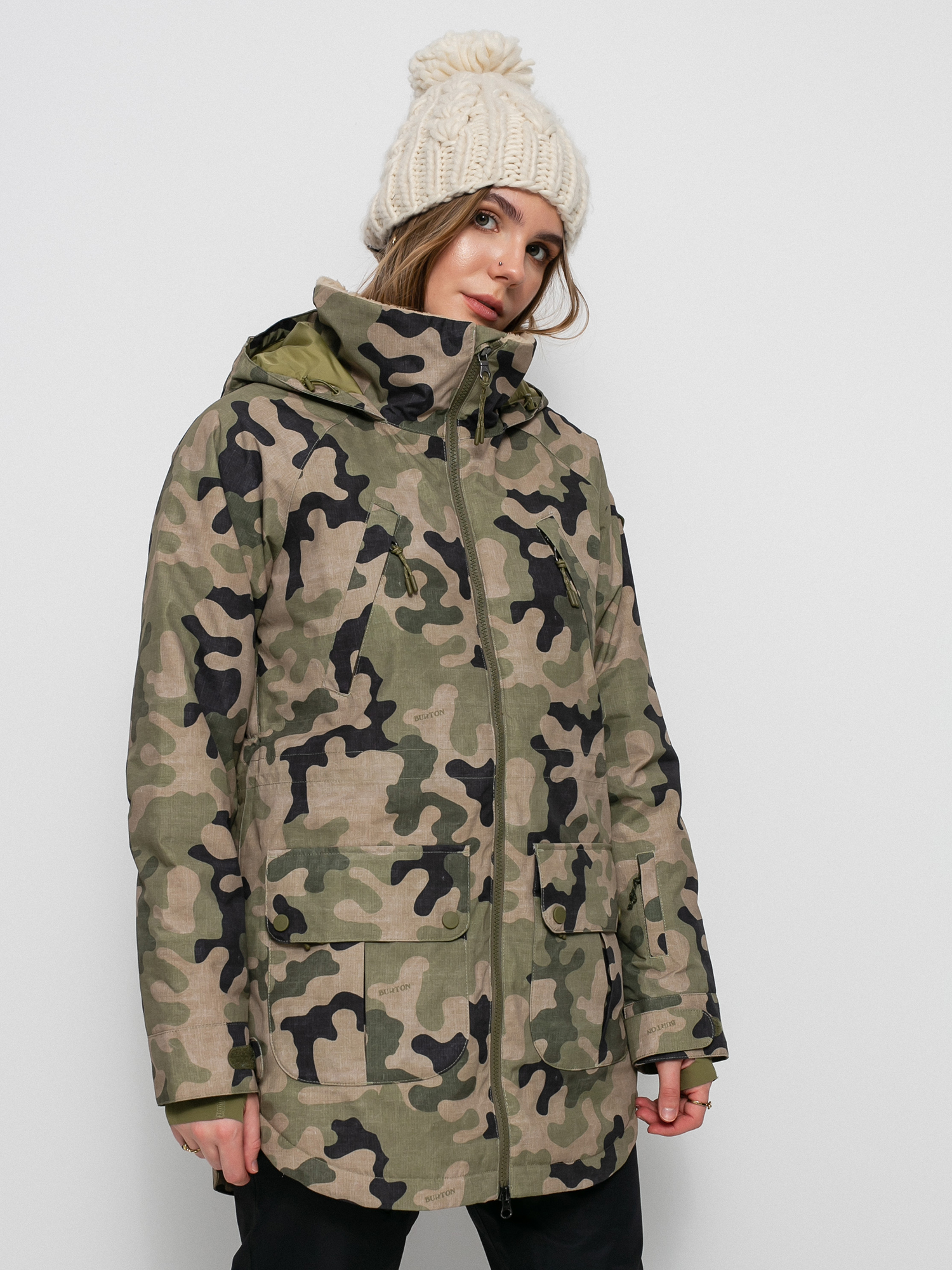 Damska Kurtka snowboardowa Burton Prowess (martini olive terra camo)