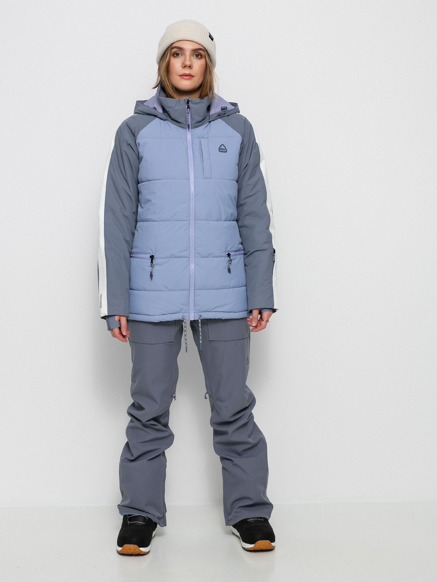 Kurtka snowboardowa Burton Keelan Wmn (foxglove violet/folkstone gray)