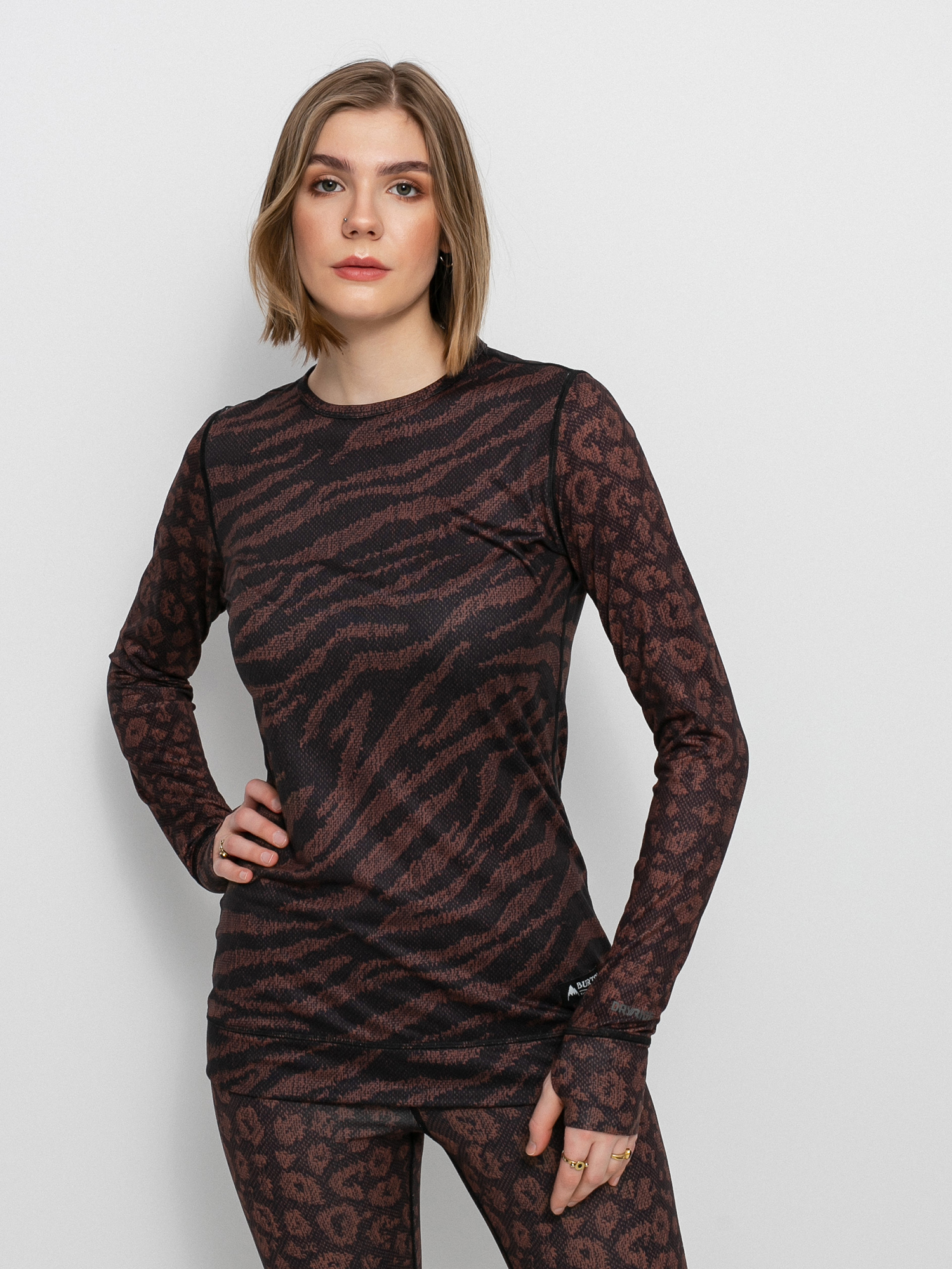 Damski Longsleeve aktywny Burton Midweight Base Layer (animal mashup)