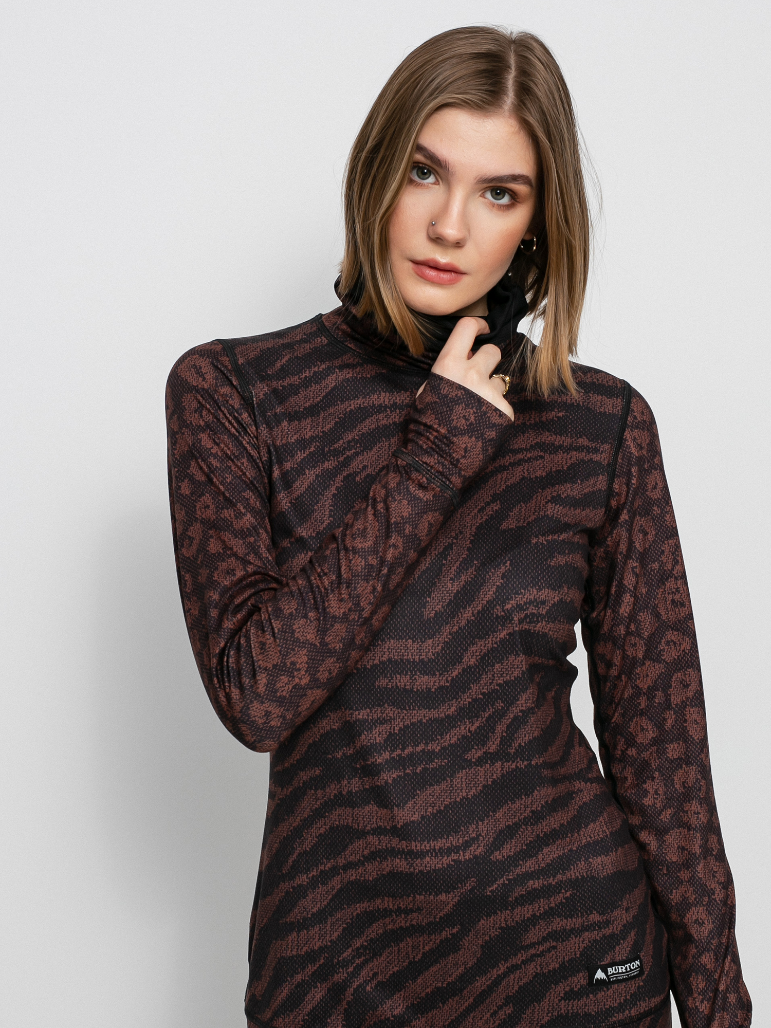 Damski Longsleeve aktywny Burton Midweight Base Layer Long Neck (animal mashup)