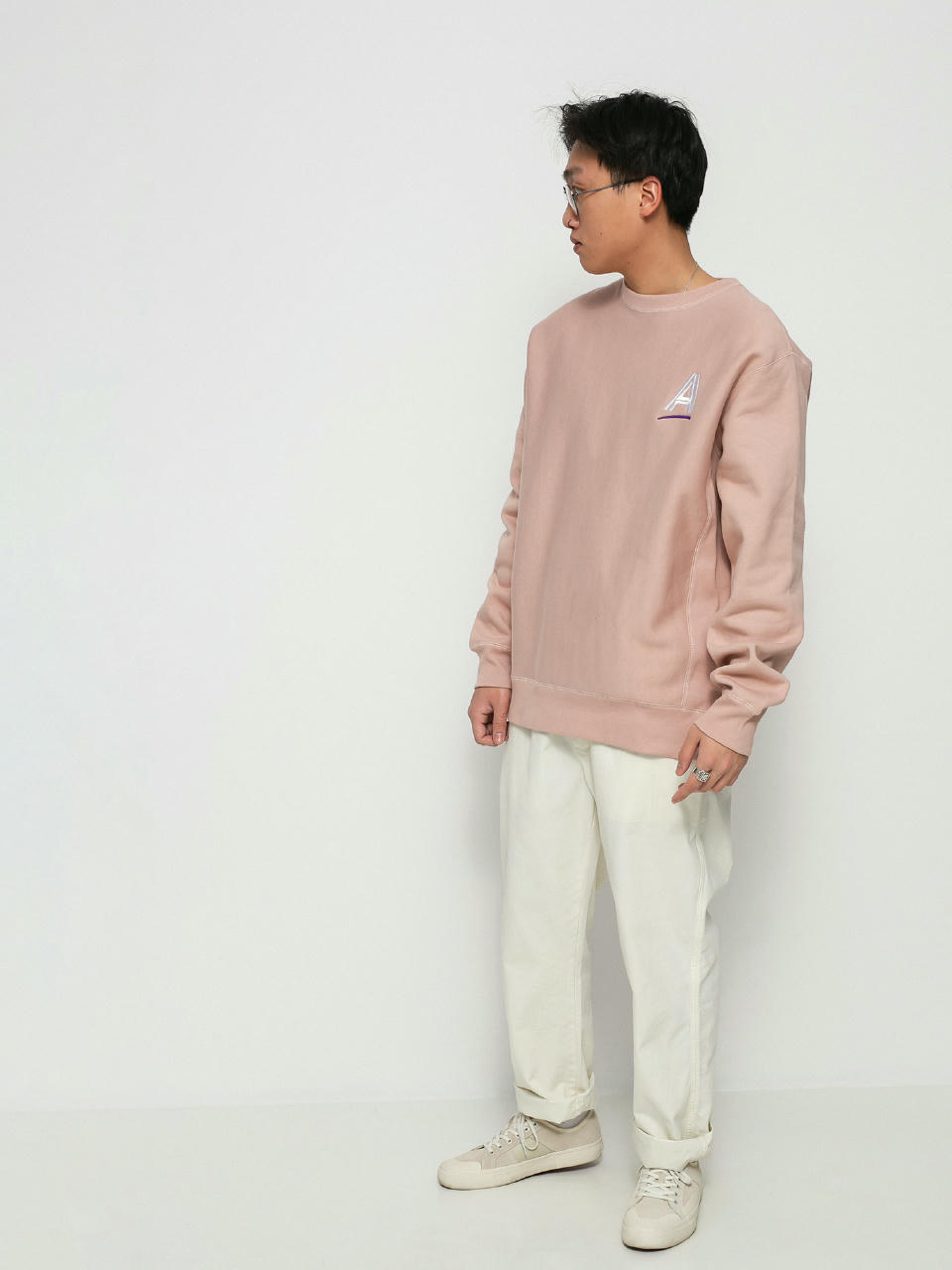 Bluza z kapturem Alltimers Straight As Embroidered HD (dusty pink)
