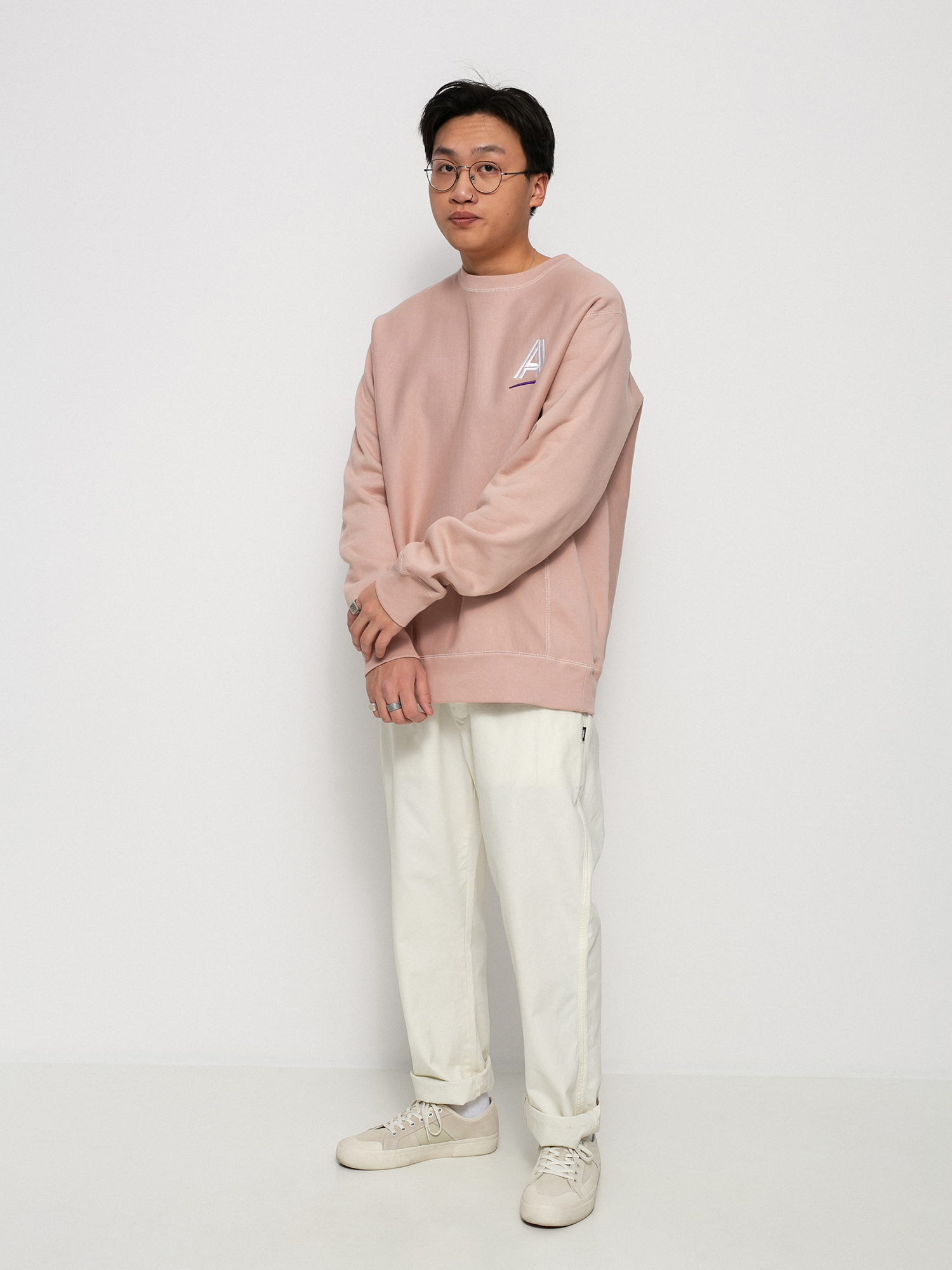 Bluza z kapturem Alltimers Straight As Embroidered HD (dusty pink)