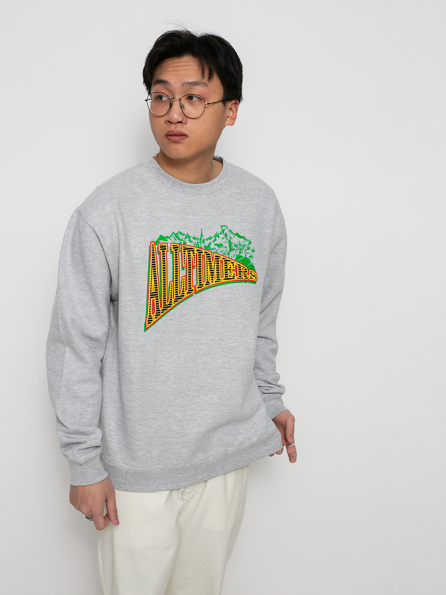 Bluza Alltimers Ny Canada Crew (heather grey)