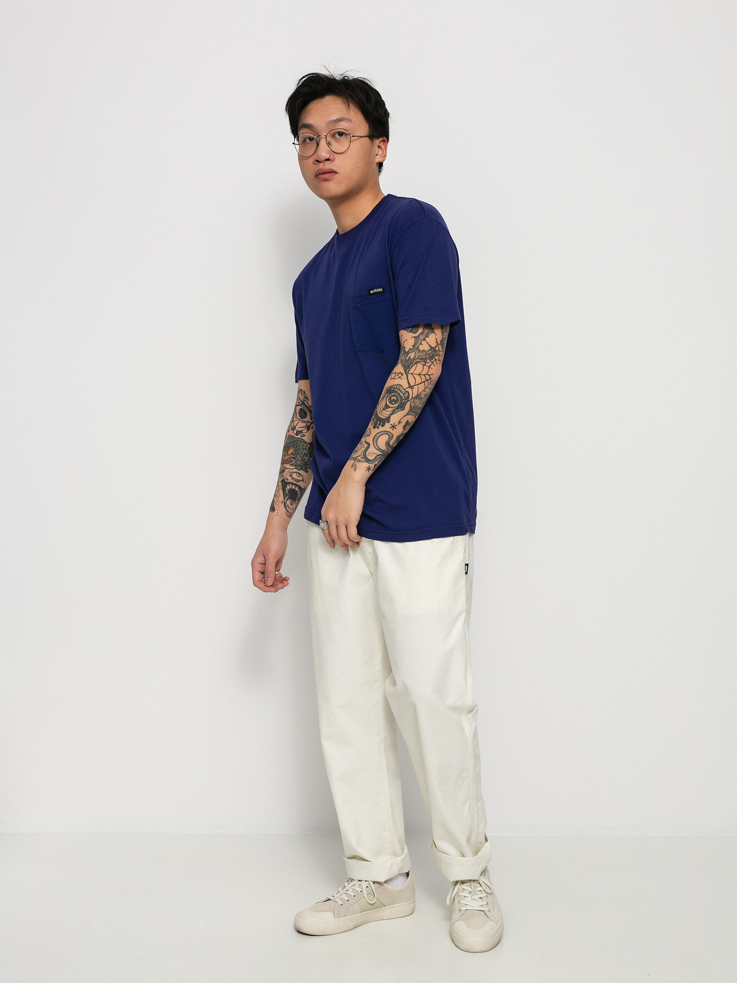 T-shirt Etnies Icon Pocket Wash (blue)