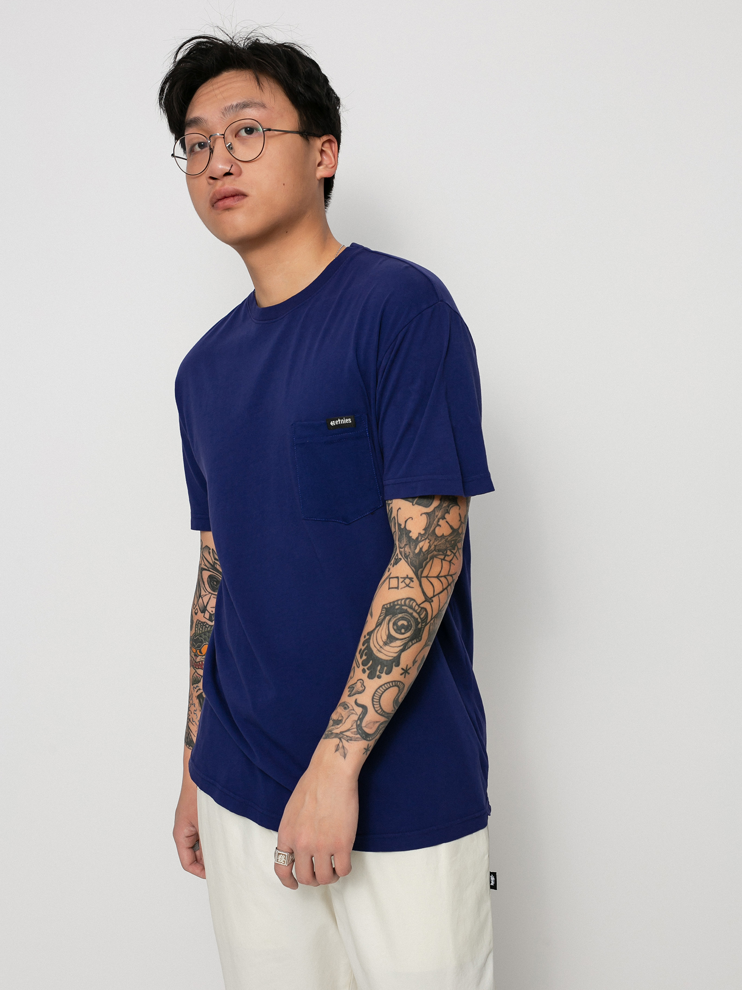 T-shirt Etnies Icon Pocket Wash (blue)