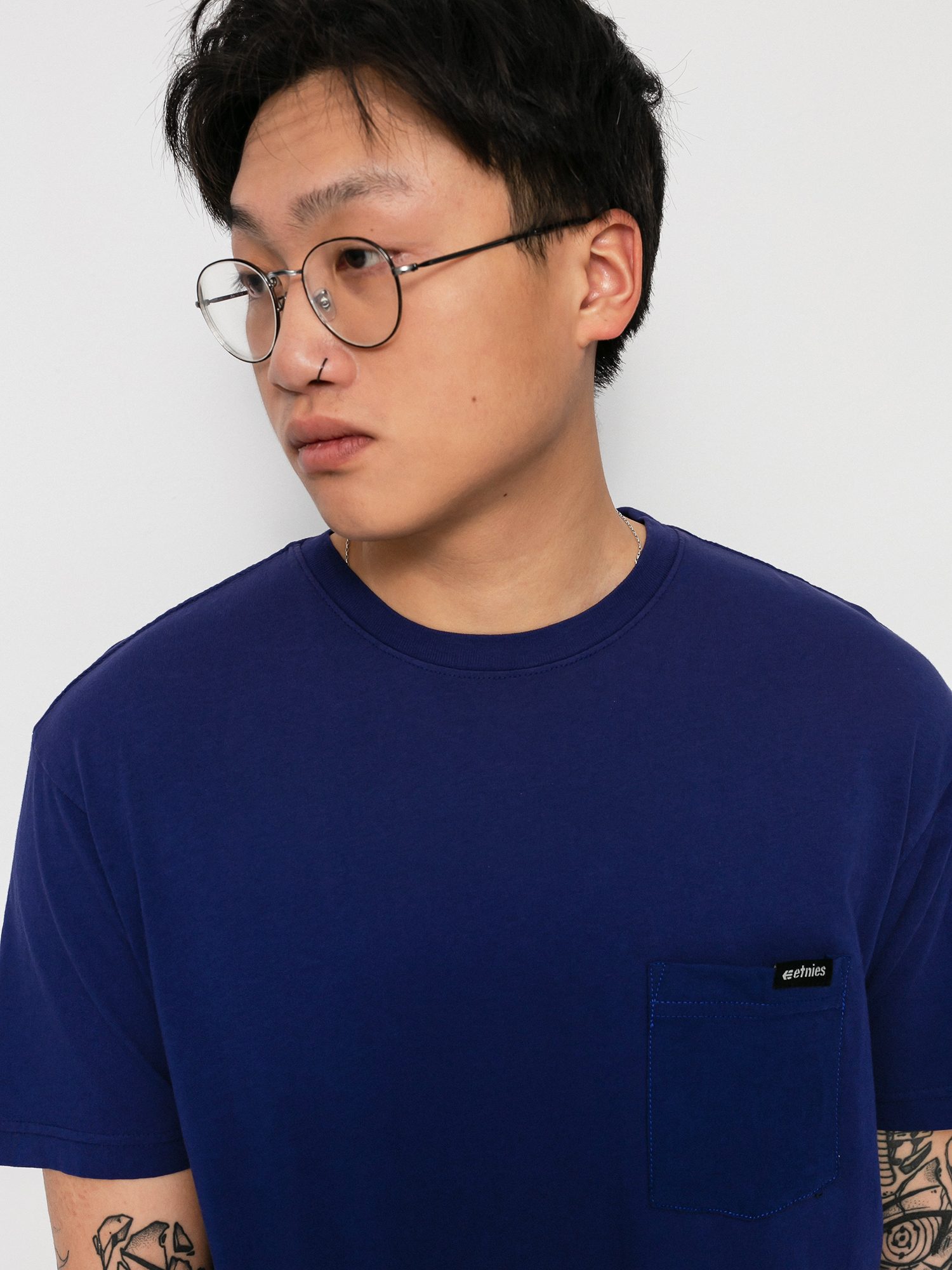 T-shirt Etnies Icon Pocket Wash (blue)