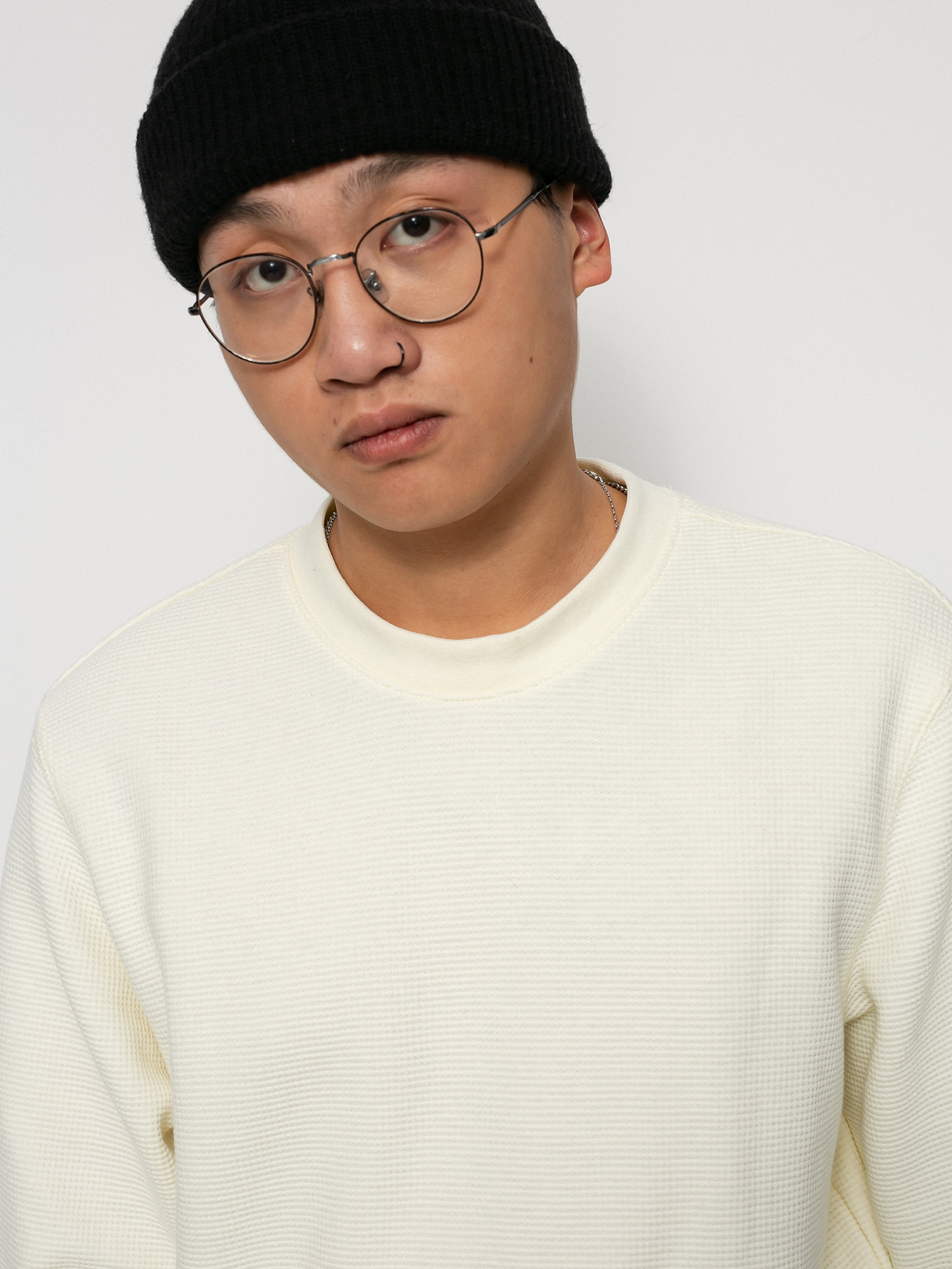 Longsleeve Element Stornes Waffle (bone white)