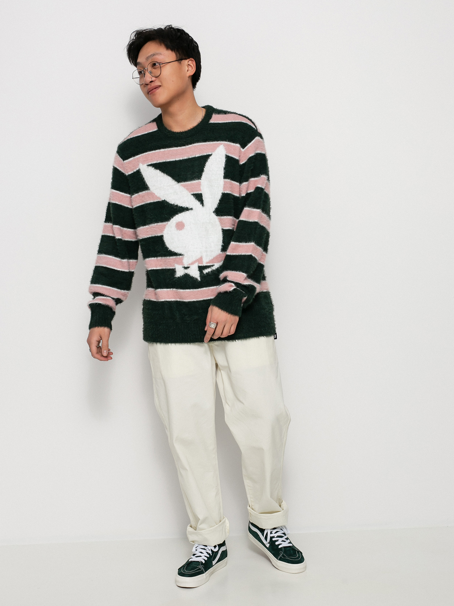 Sweter HUF X Playboy Faux Mohair (green)
