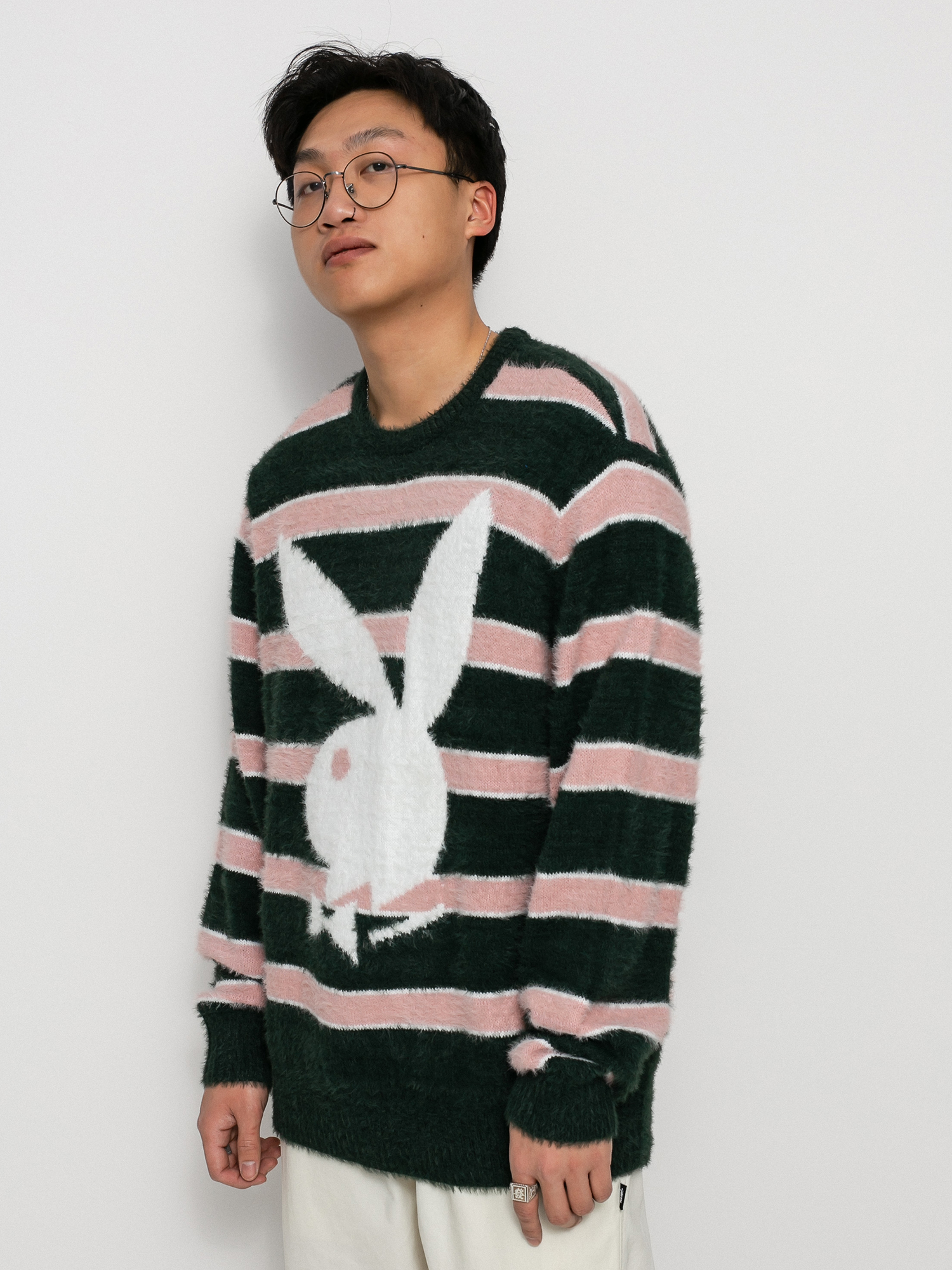 Sweter HUF X Playboy Faux Mohair (green)