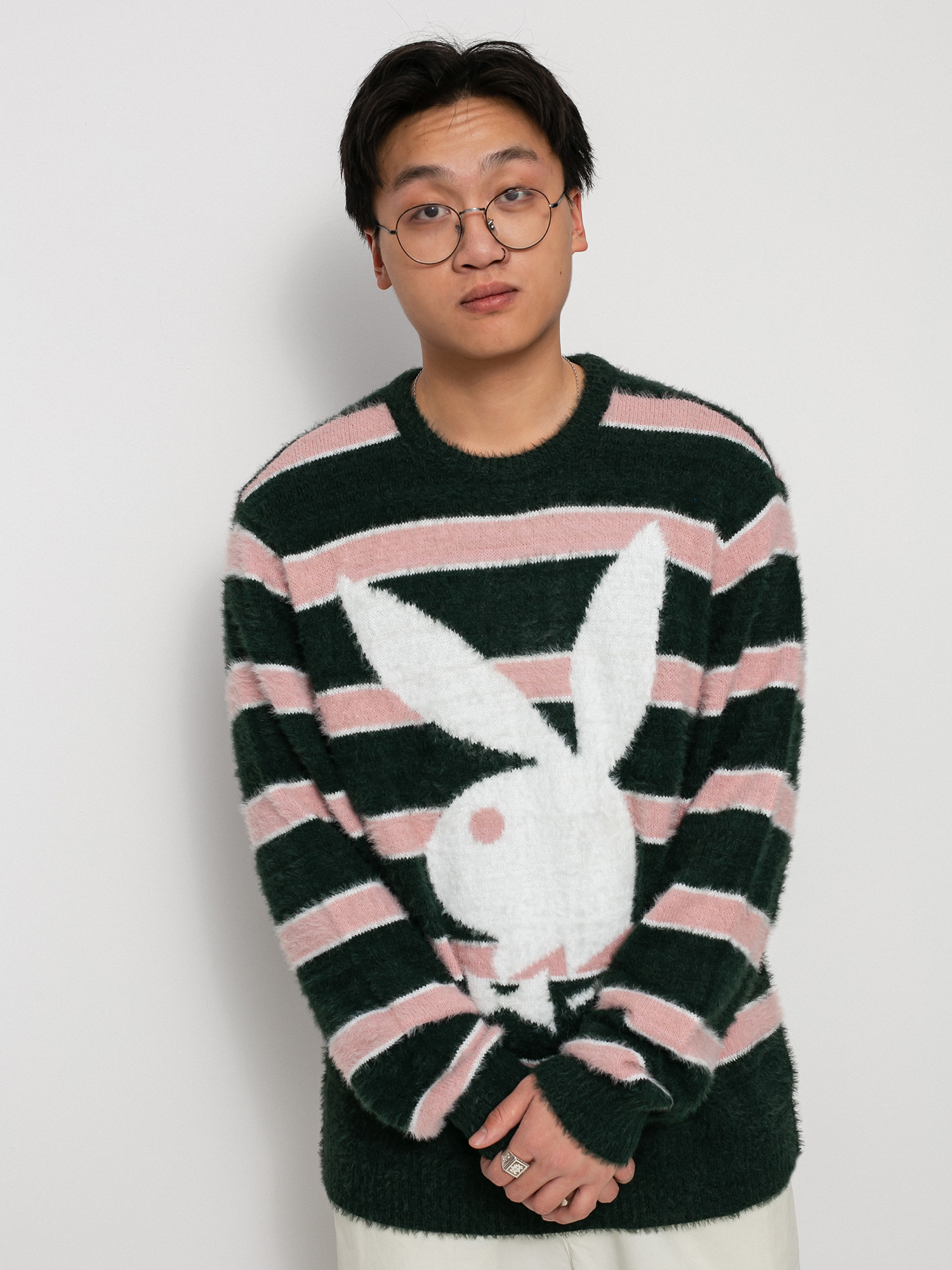 Sweter HUF X Playboy Faux Mohair (green)