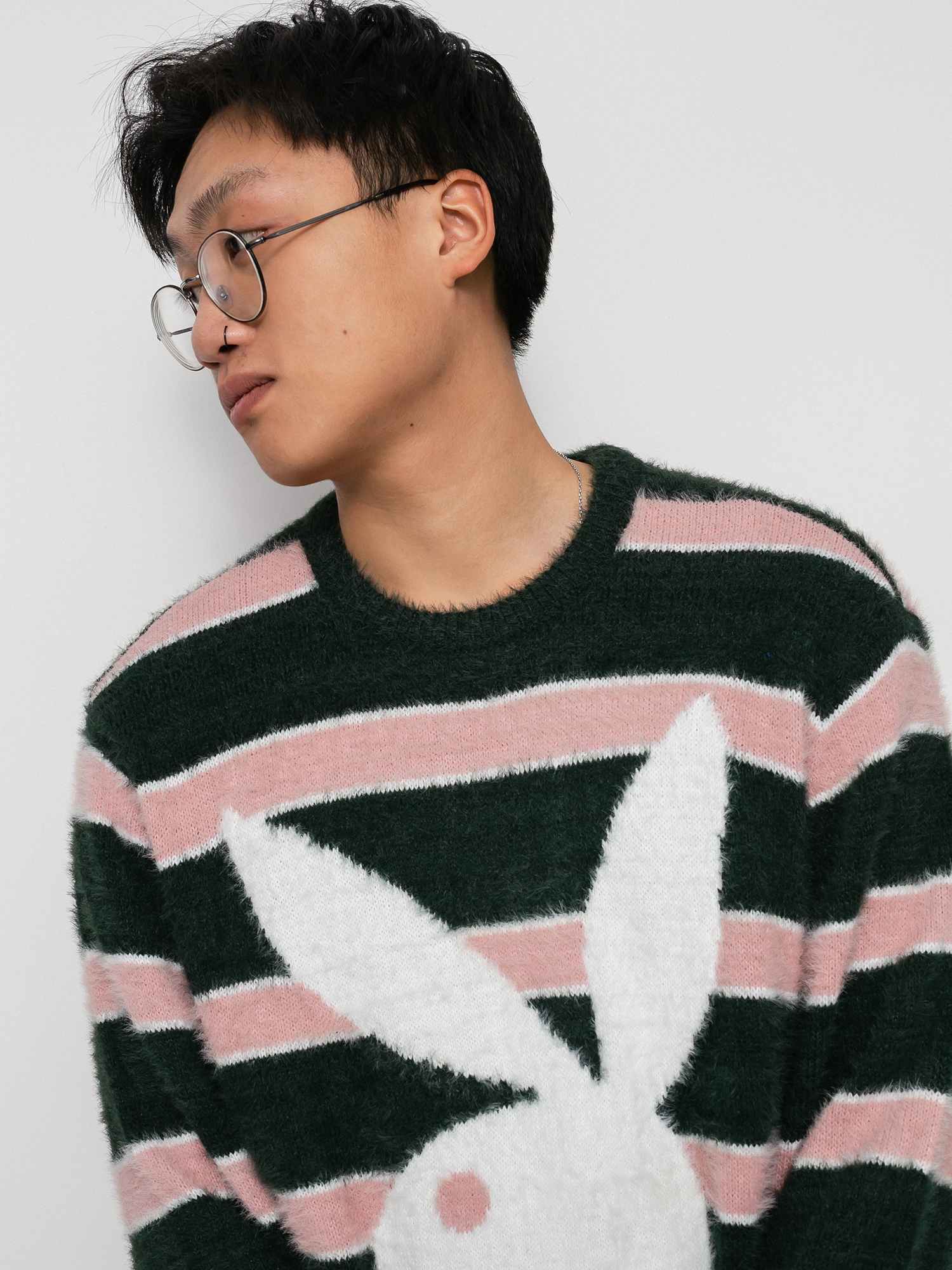 Sweter HUF X Playboy Faux Mohair (green)