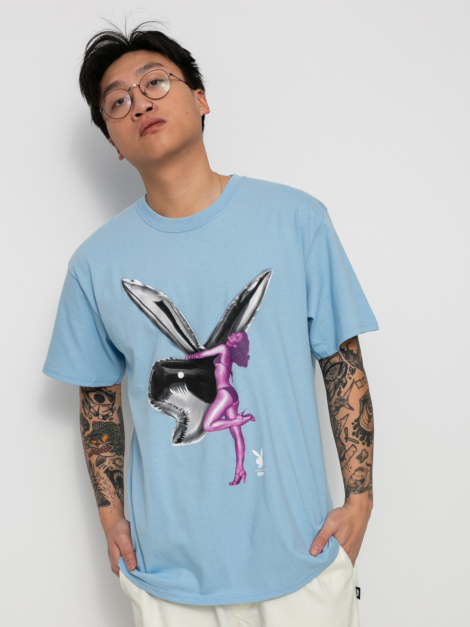 T-shirt HUF X Playboy Bunny Balloon (light blue)