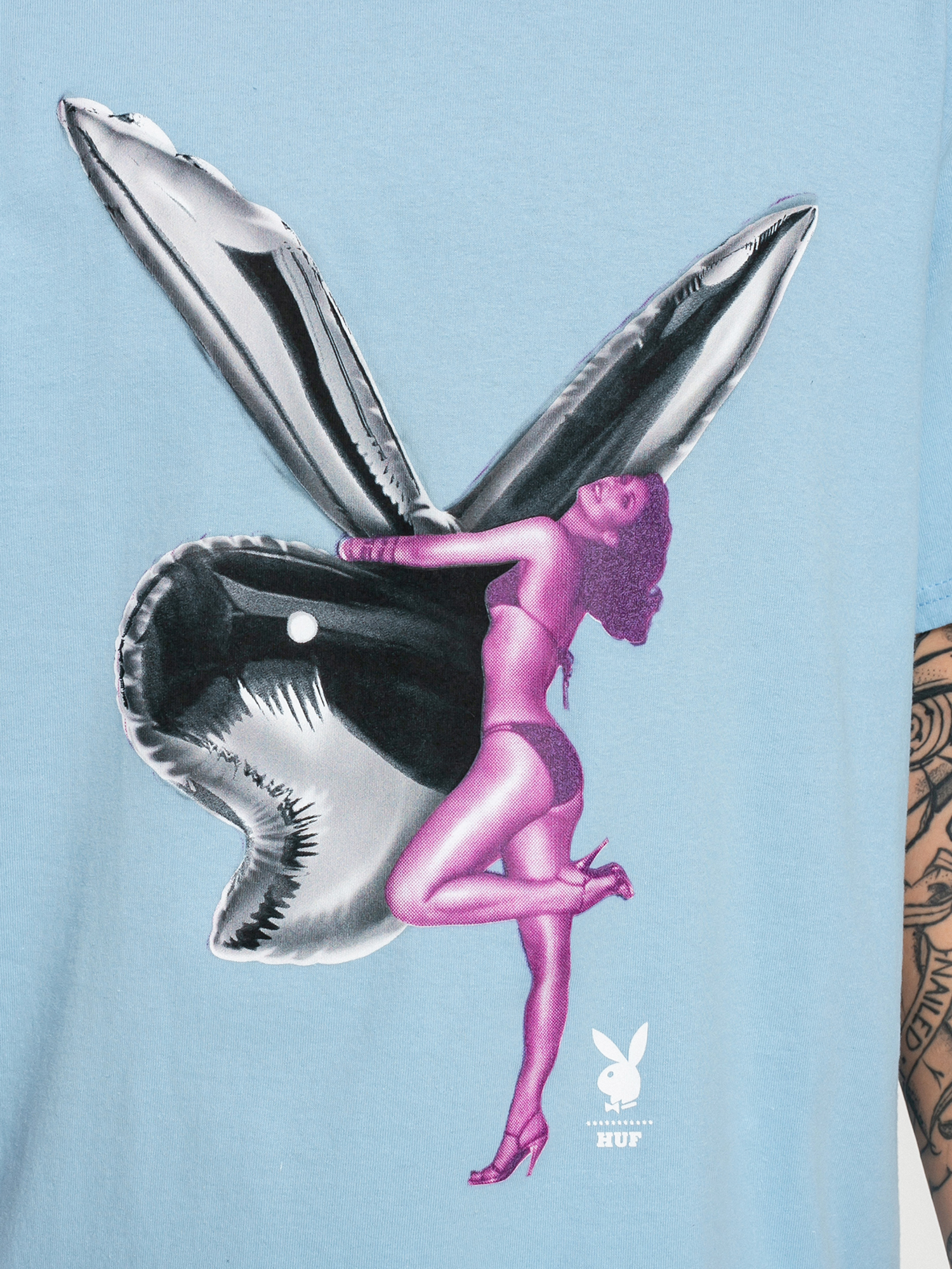 T-shirt HUF X Playboy Bunny Balloon (light blue)