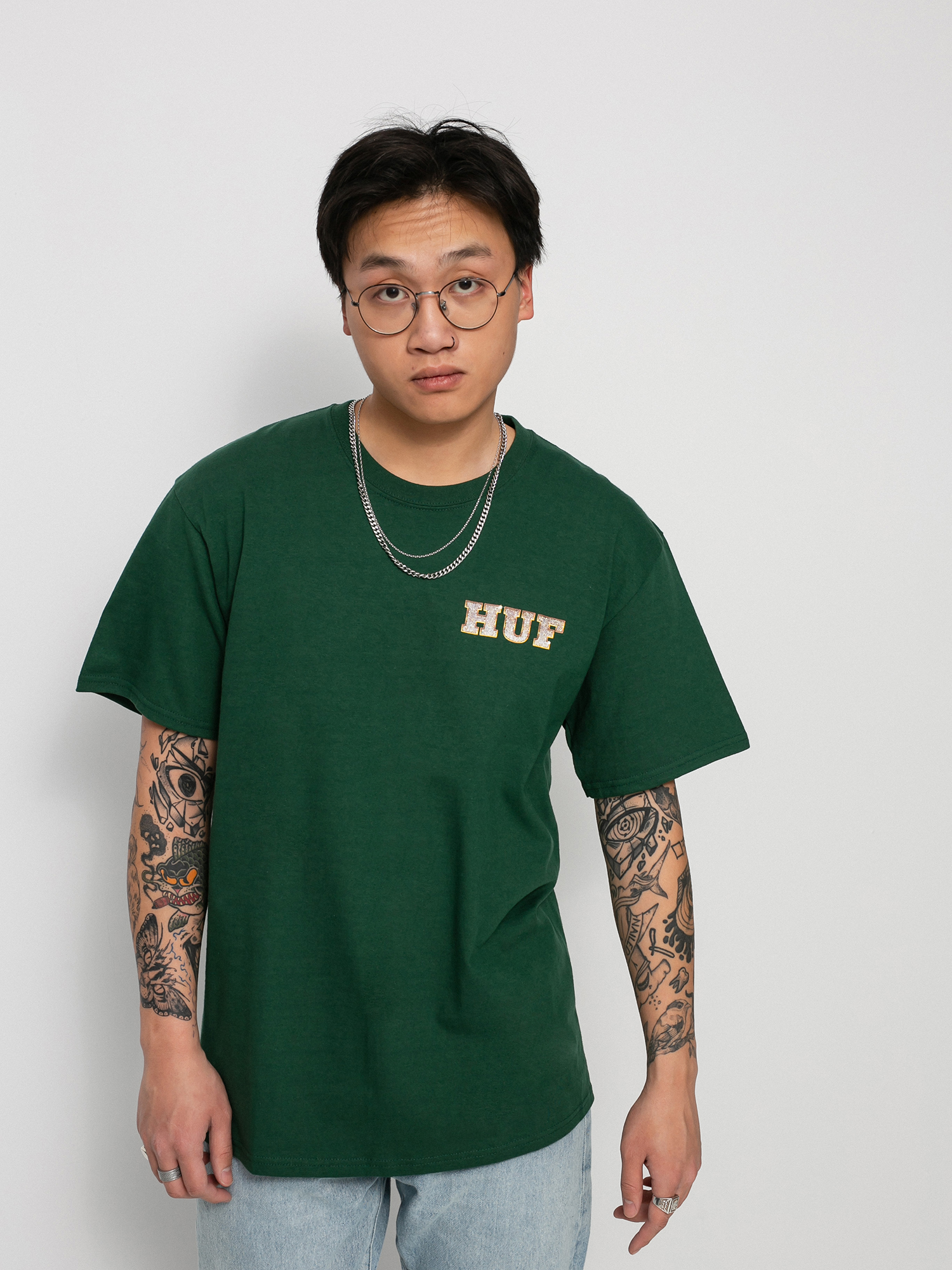 T-shirt HUF X Playboy Vvs Logo (forest green)