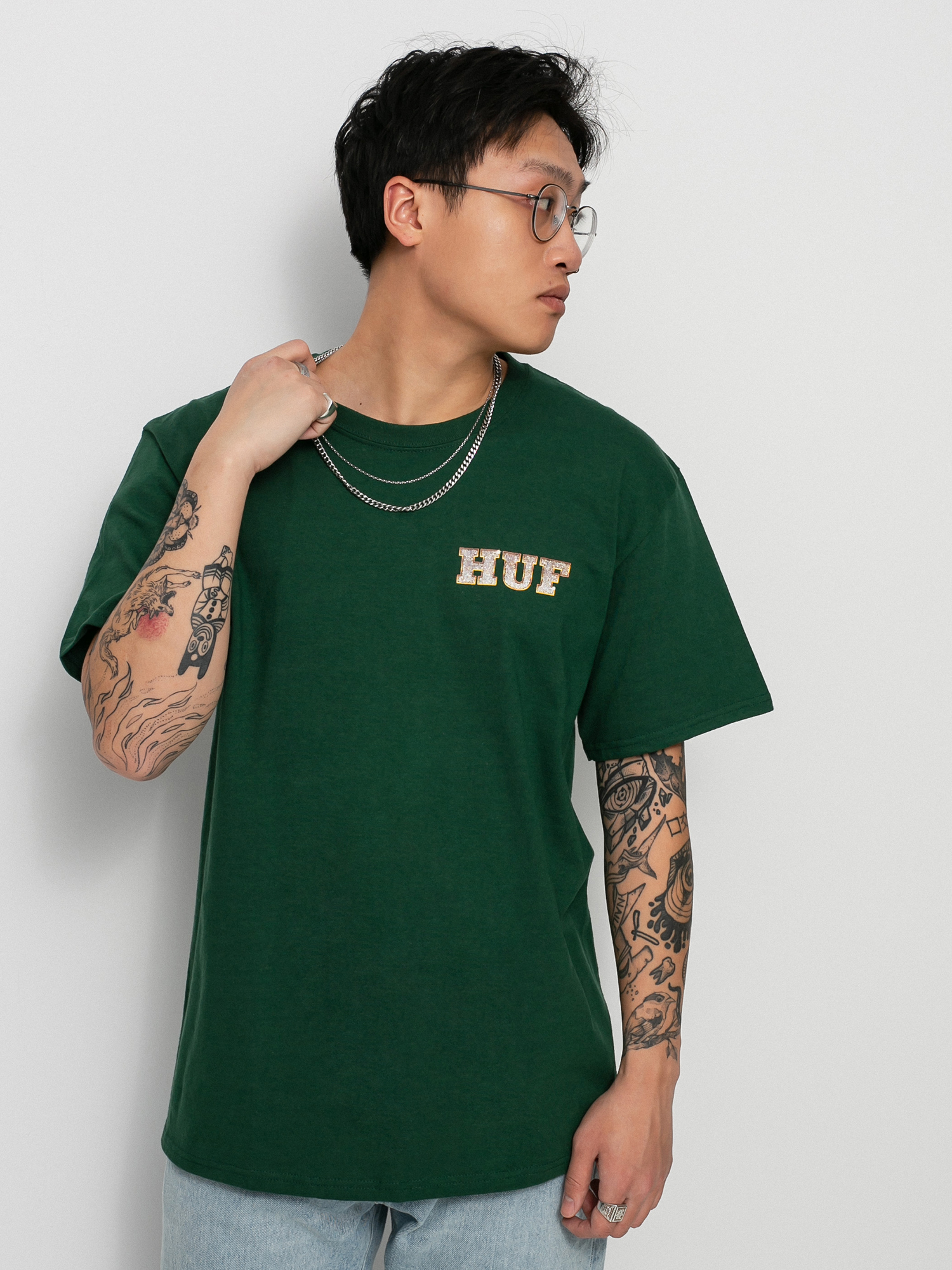 T-shirt HUF X Playboy Vvs Logo (forest green)