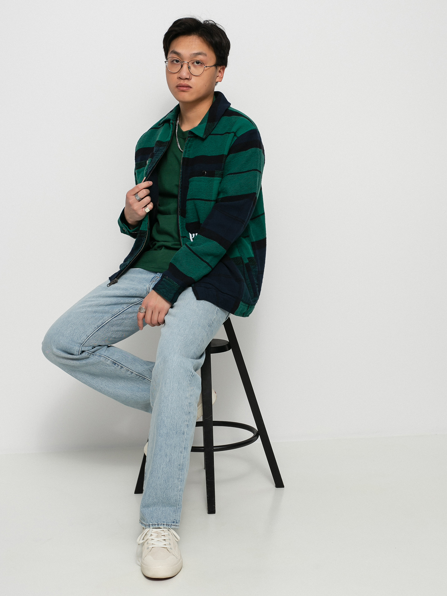 Koszula HUF X Pleasures Blackwatch (navy)