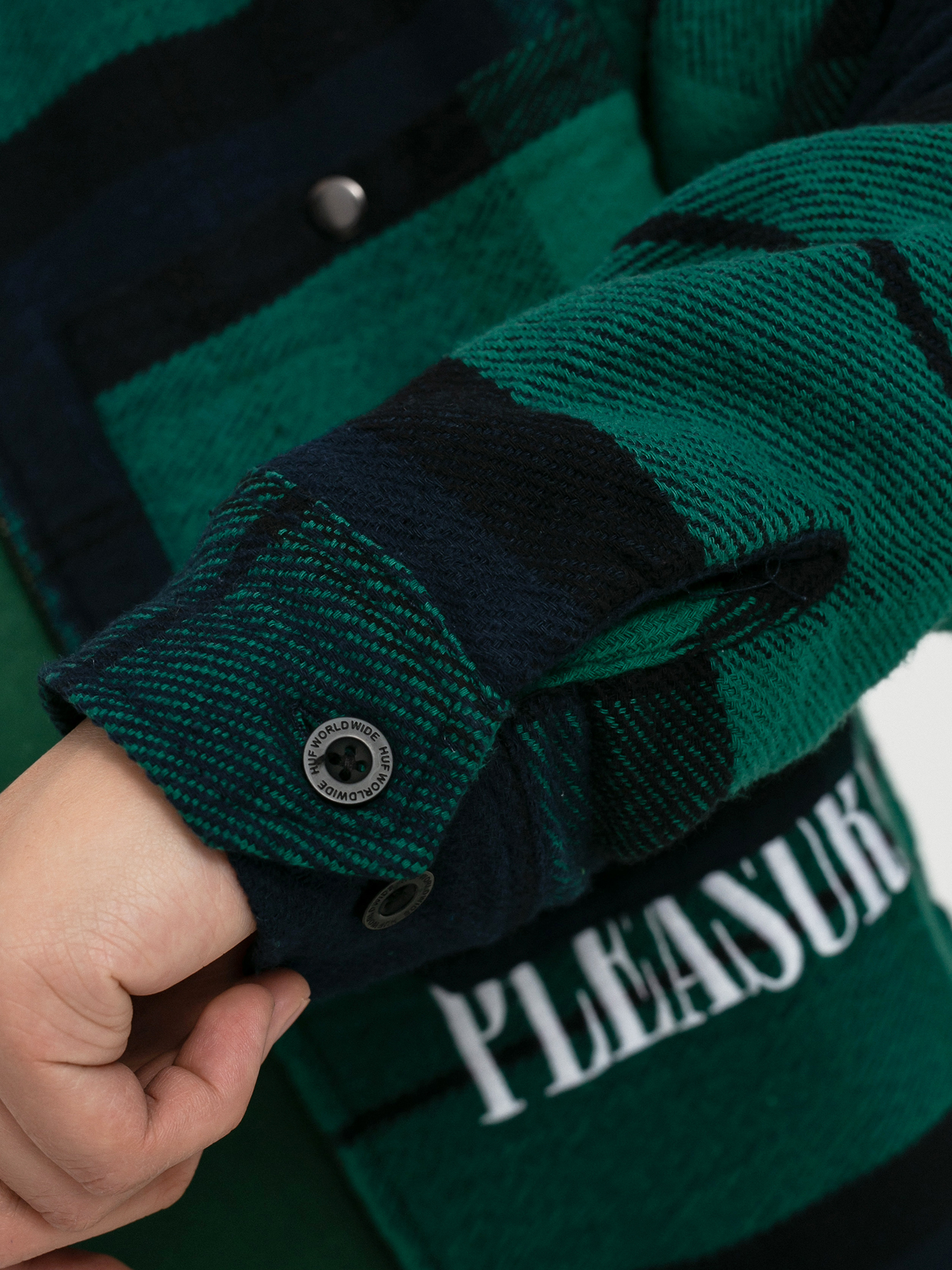 Koszula HUF X Pleasures Blackwatch (navy)