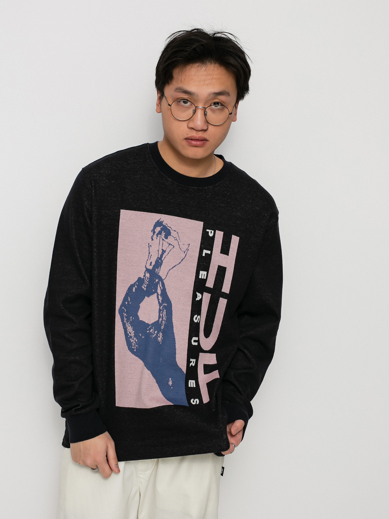 Longsleeve HUF X Pleasures Light Up Jacquard (black)