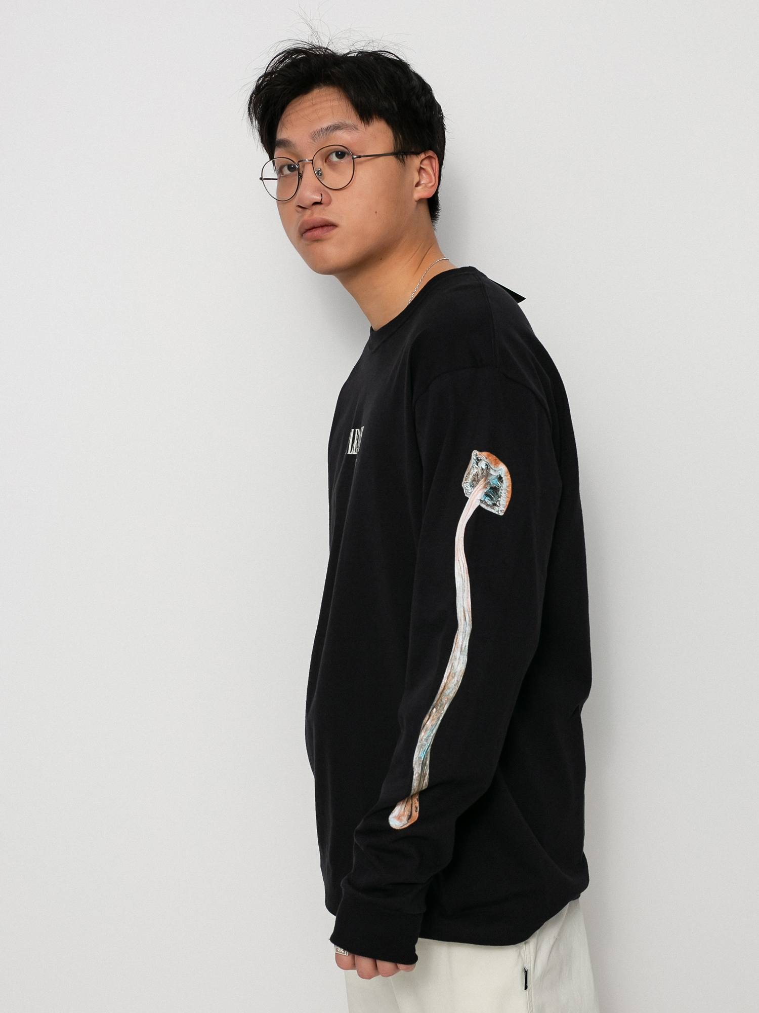 Longsleeve HUF X Pleasures Spore (black)