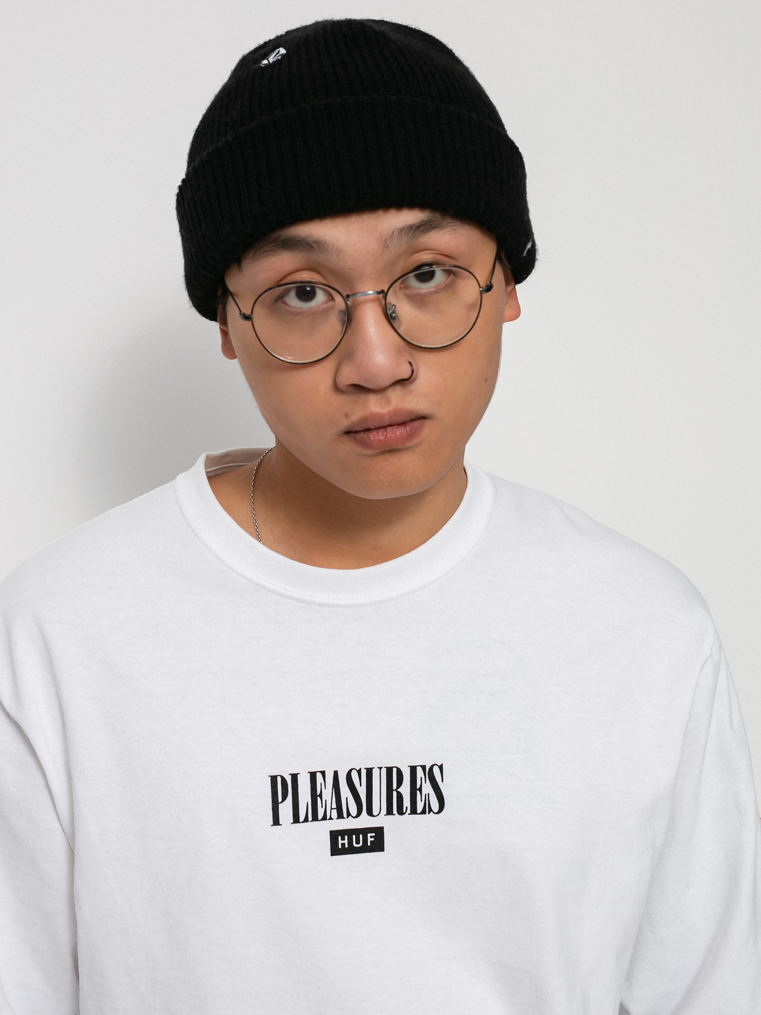 Longsleeve HUF X Pleasures Spore (white)