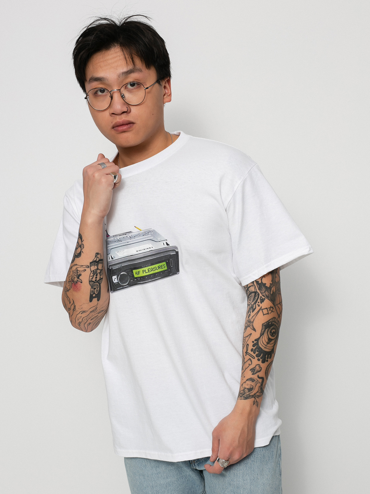 T-shirt HUF X Pleasures Head Unit (white)