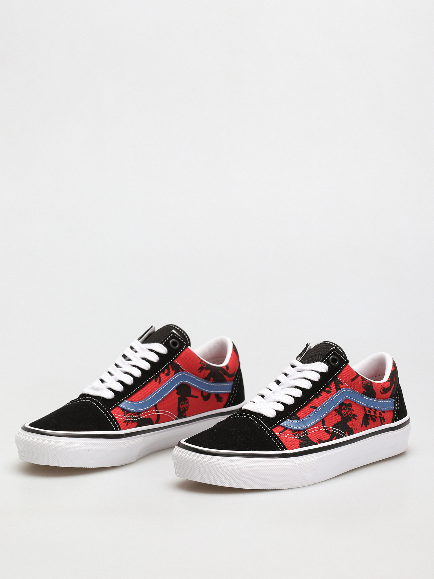 Buty Vans X KROOKED Skate Old Skool (by natas for ray/red)
