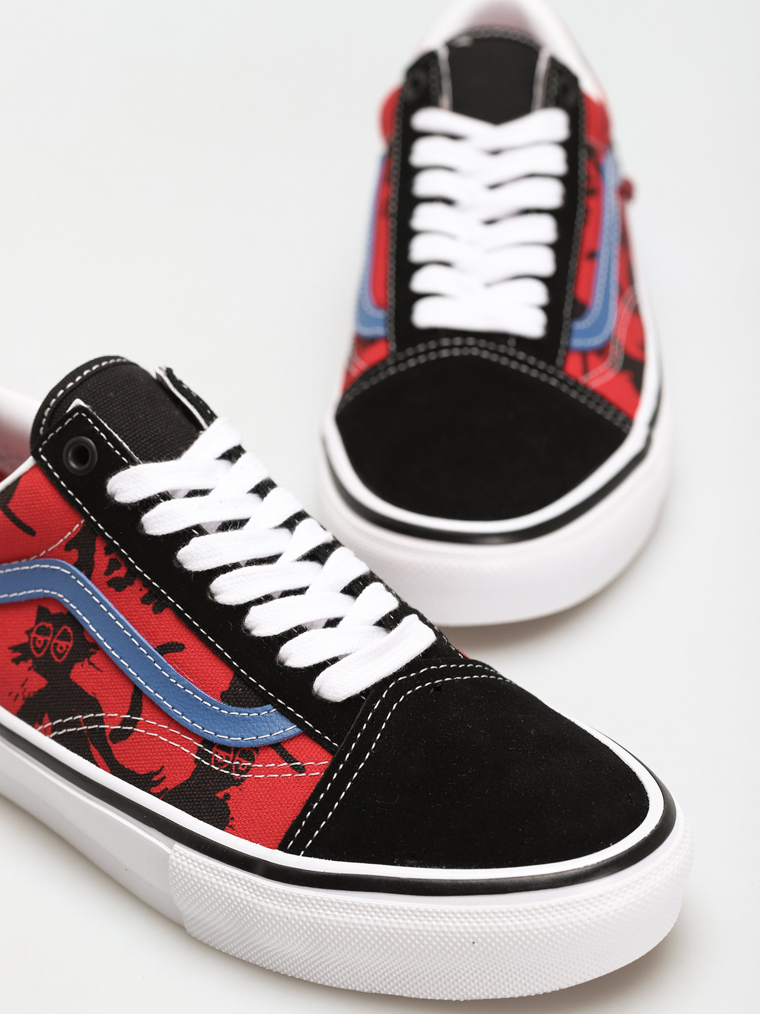 Buty Vans X KROOKED Skate Old Skool (by natas for ray/red)