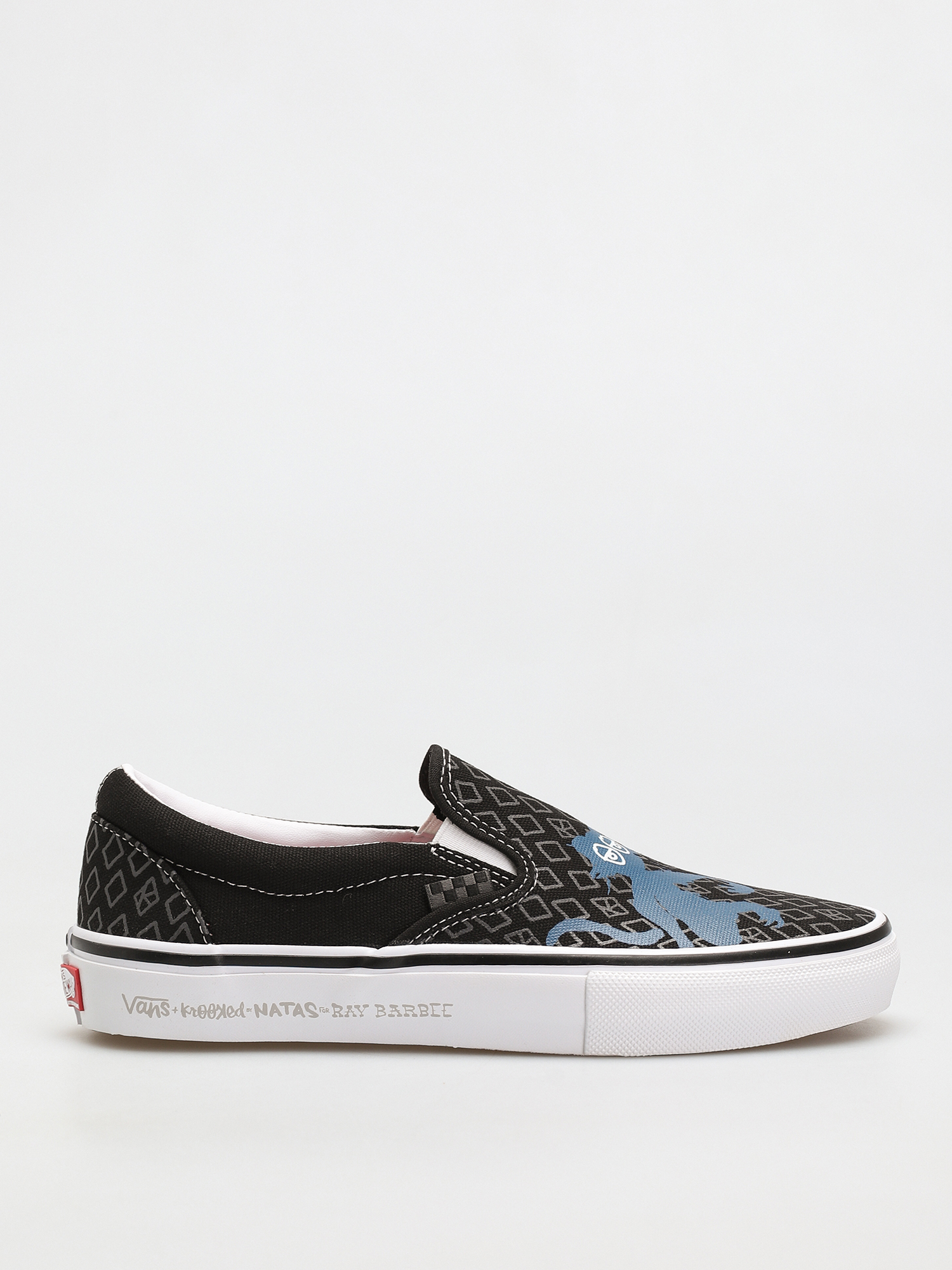 Buty Vans X KROOKED Skate Slip On (by natas for ray/black)