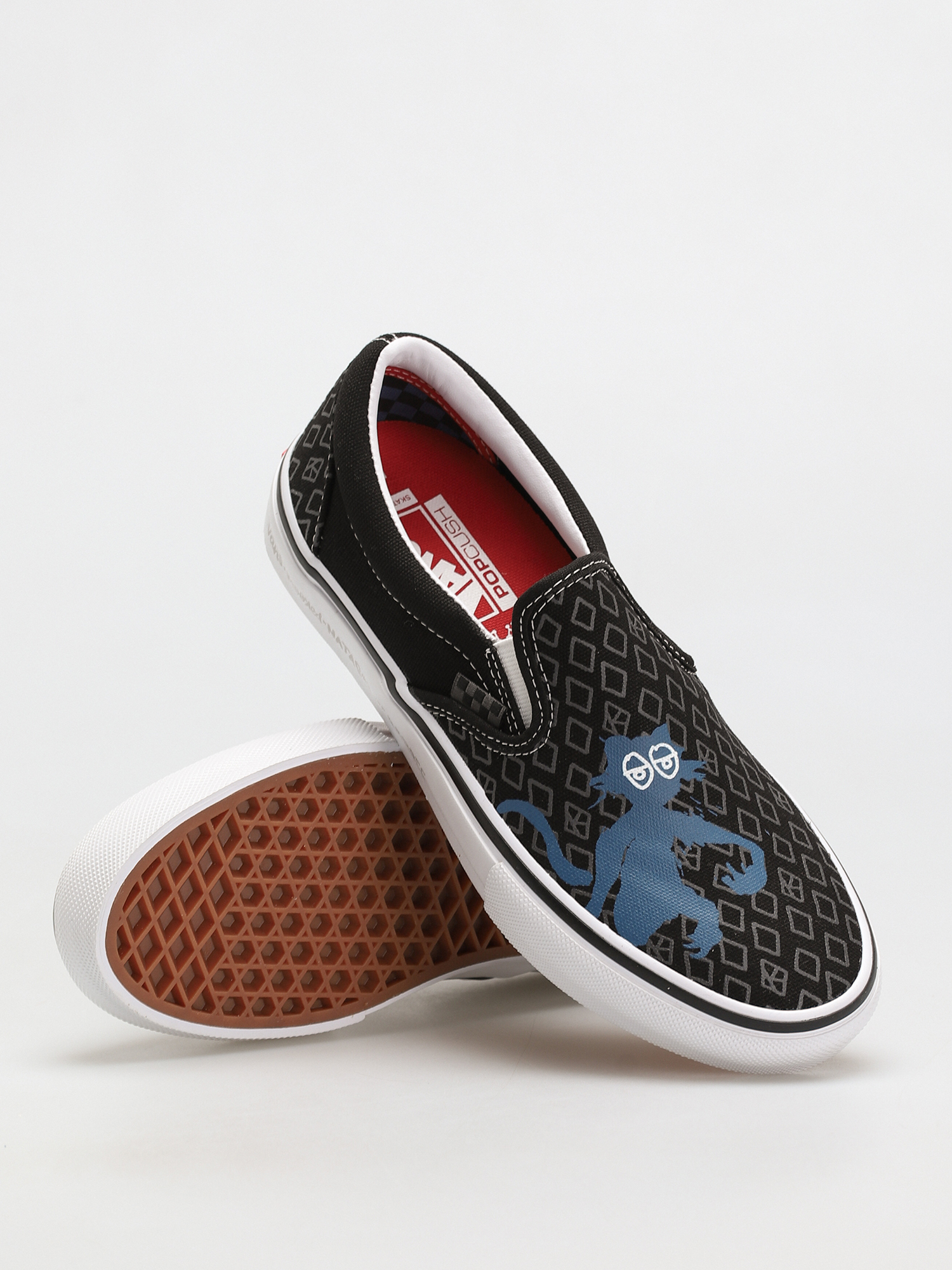 Buty Vans X KROOKED Skate Slip On (by natas for ray/black)