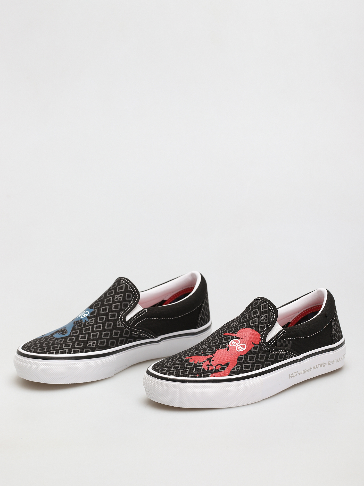 Buty Vans X KROOKED Skate Slip On (by natas for ray/black)