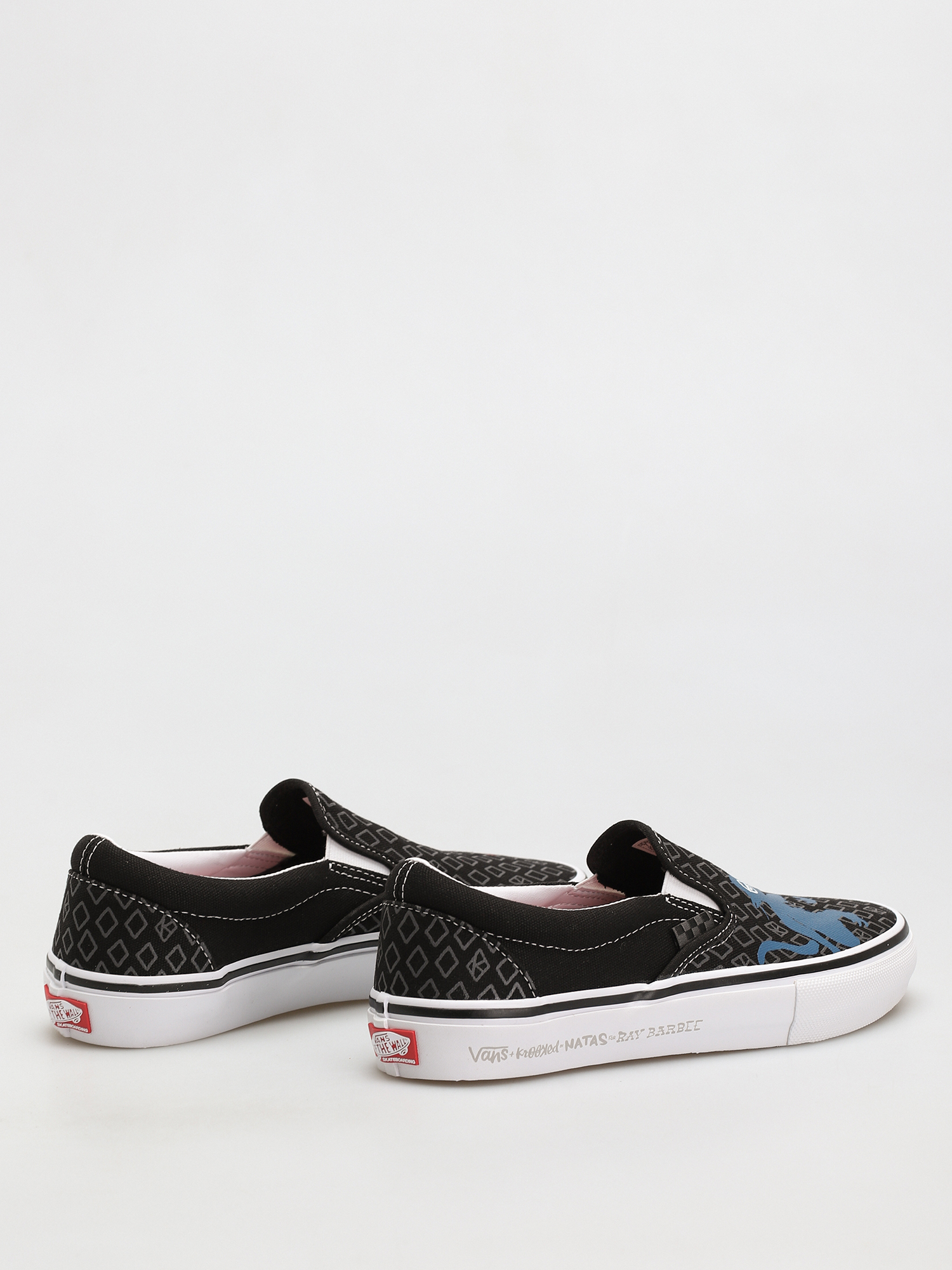 Buty Vans X KROOKED Skate Slip On (by natas for ray/black)